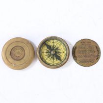 A STANLEY LONDON POCKET COMPASS 1885.