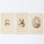 THREE CDV'S OF FAMOUS VICTORIANS.