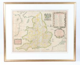 JOHN OGILBY (BRITISH 1600-1676) "A NEW MAP OF THE KINGDOM OF ENGLAND & DOMINION OF WALES".