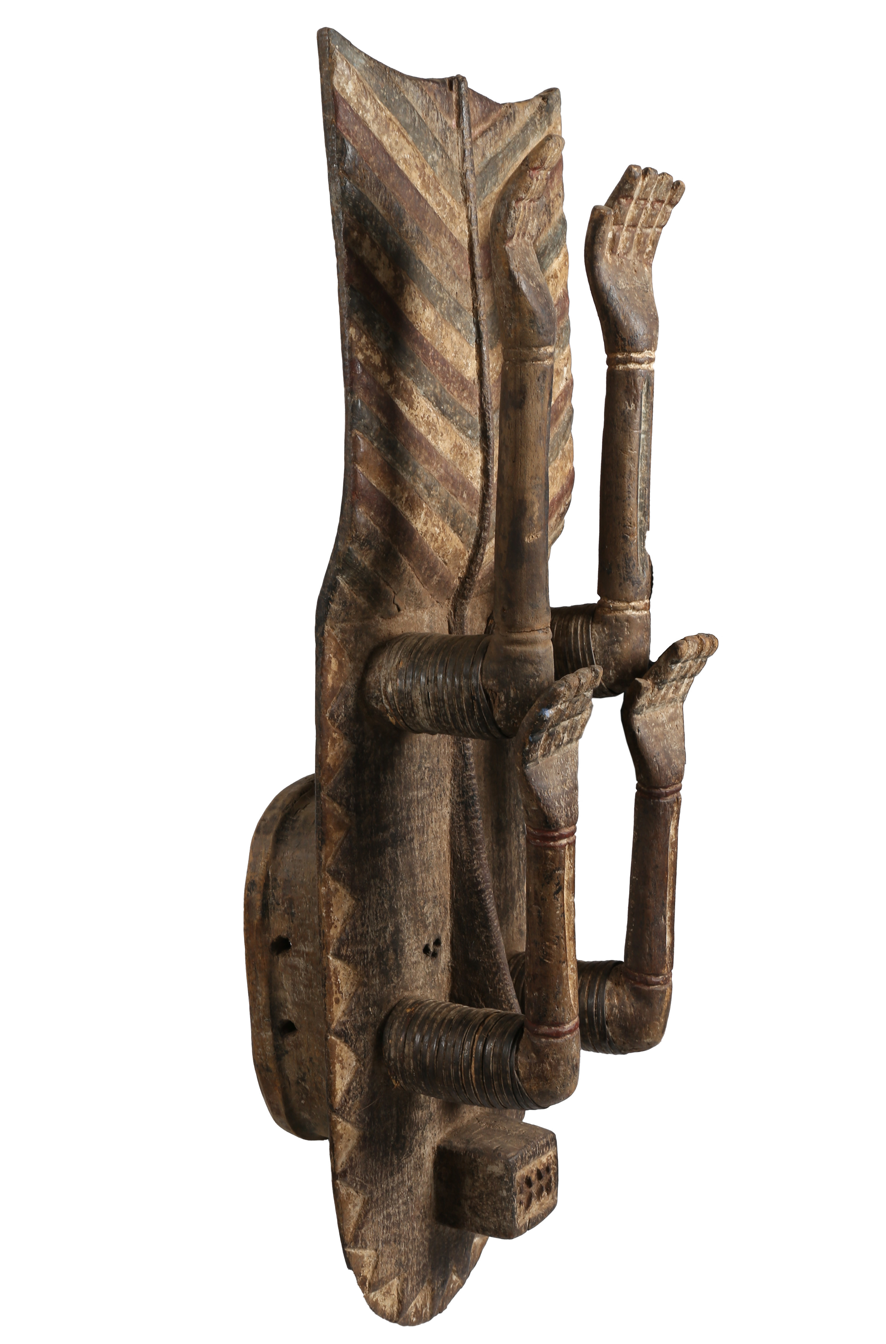 A LARGE GREBO KRU SURRENDER HANDS MASK, LIBERIA. - Image 4 of 6