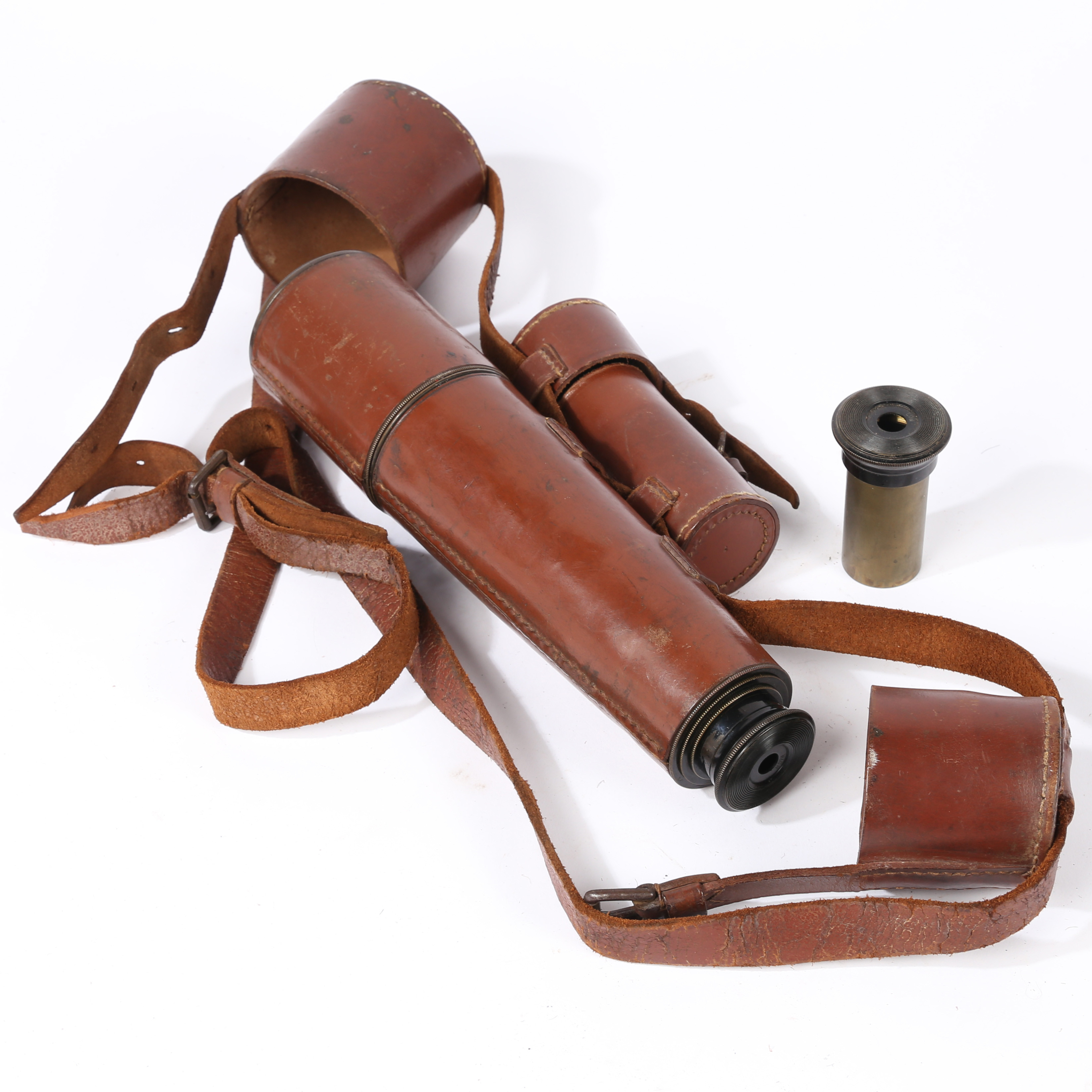 A LATE 19TH/EARLY 20TH CENTURY THREE DRAWER TELESCOPE BY DOLLAND OF LONDON. - Bild 2 aus 6