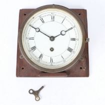 AN EARLY 20TH CENTURY SHIPS CLOCK.