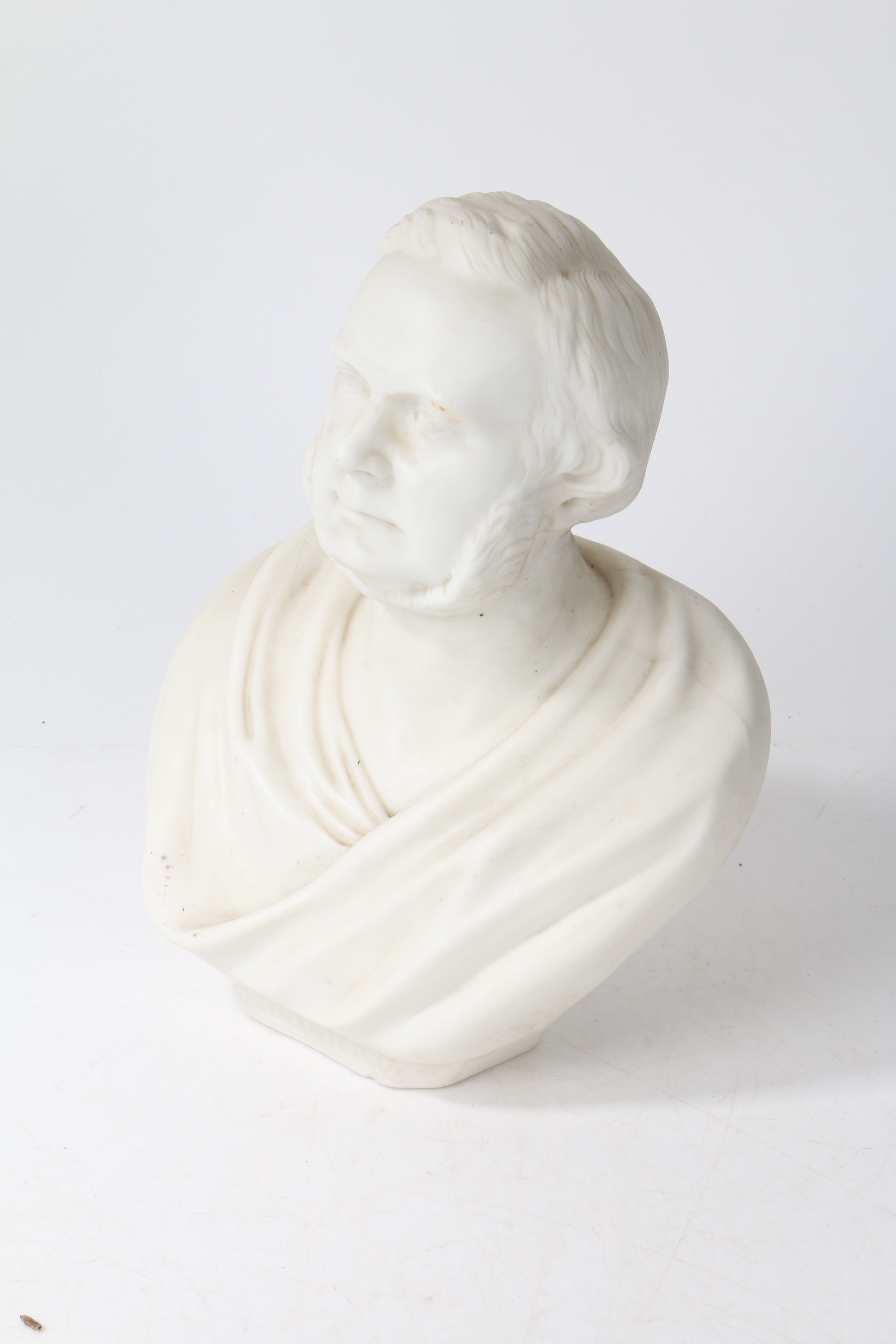 A 19TH CENTURY PARIAN WARE BUST OF JOHN BRIGHT. - Image 4 of 9