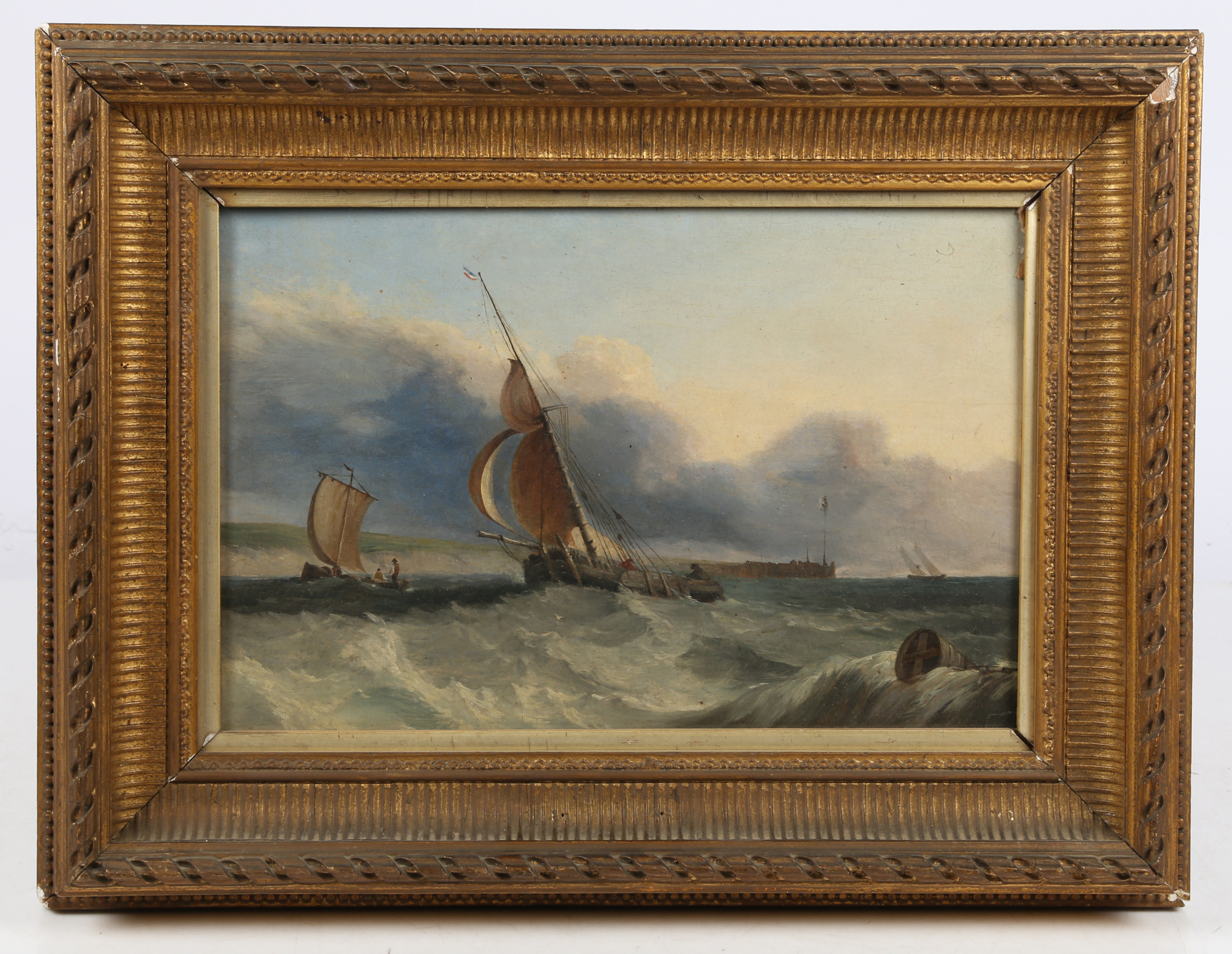 EDMUND JOHN NIEMAN (BRITISH 1813-1876) "FISHING BOATS OF THE COAST".