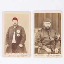 TWO MIDDLE EAST CDV'S, THE SULTAN OF TURKEY AND H.R.H ISMA'IL PASHA OF EGYPT.