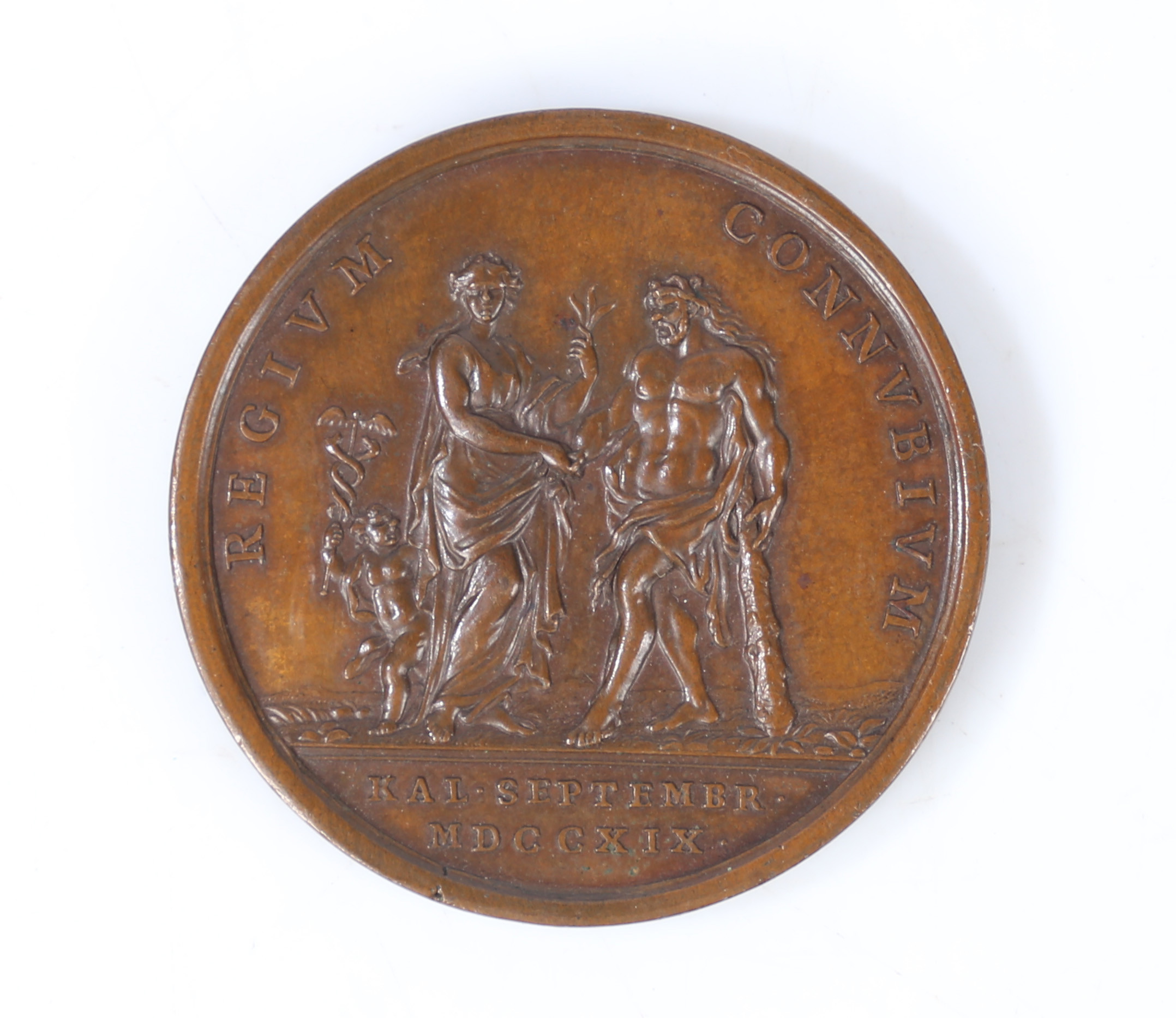 BRITISH COMMEMORATIVE MEDAL ELDER PRETENDER, MARRIAGE TO PRINCESS MARIA CLEMENTINA SOBIESKA AT MONTE - Bild 3 aus 5