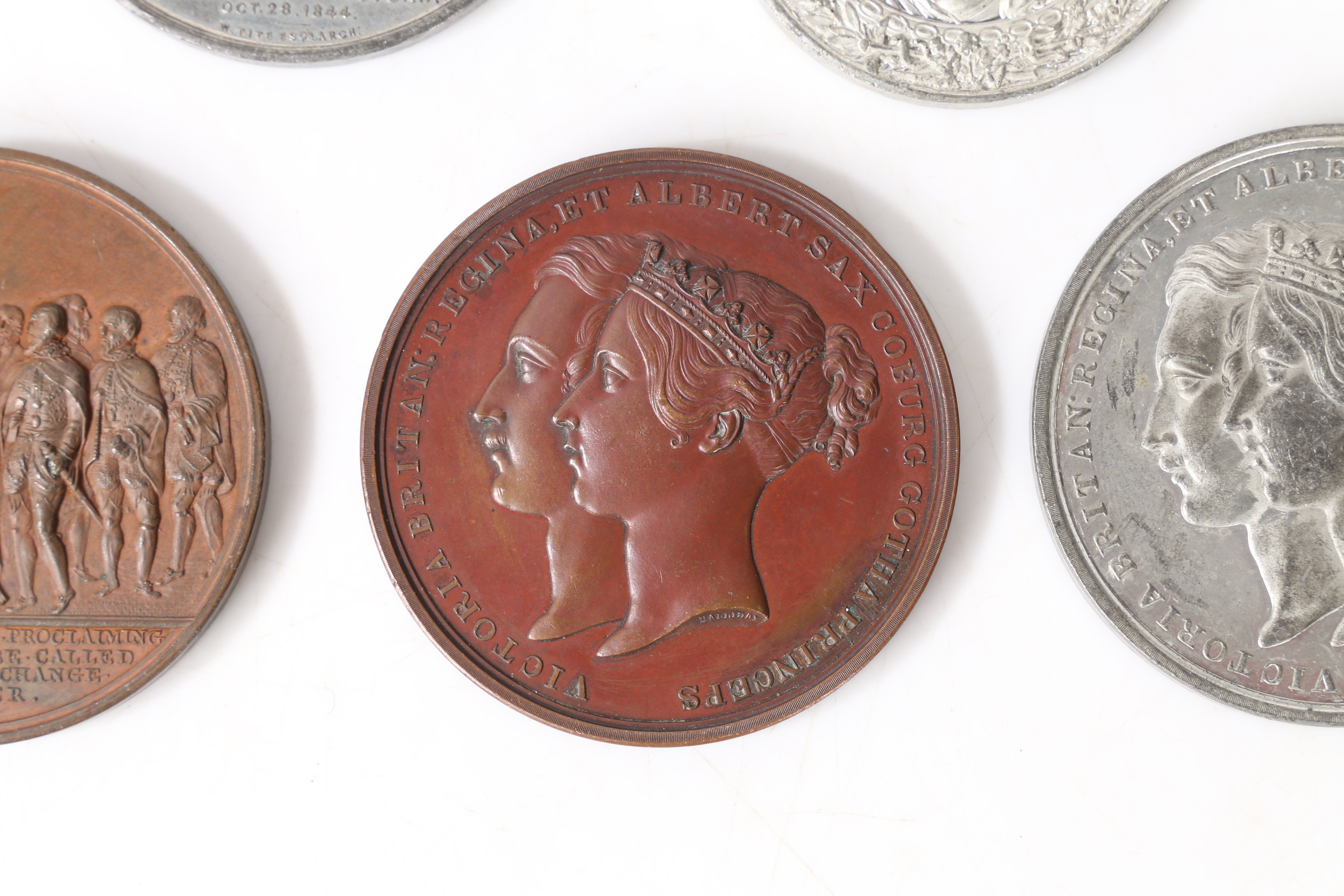 FIVE 19TH CENTURY ROYAL EXCHANGE MEDALLIONS. - Image 5 of 7