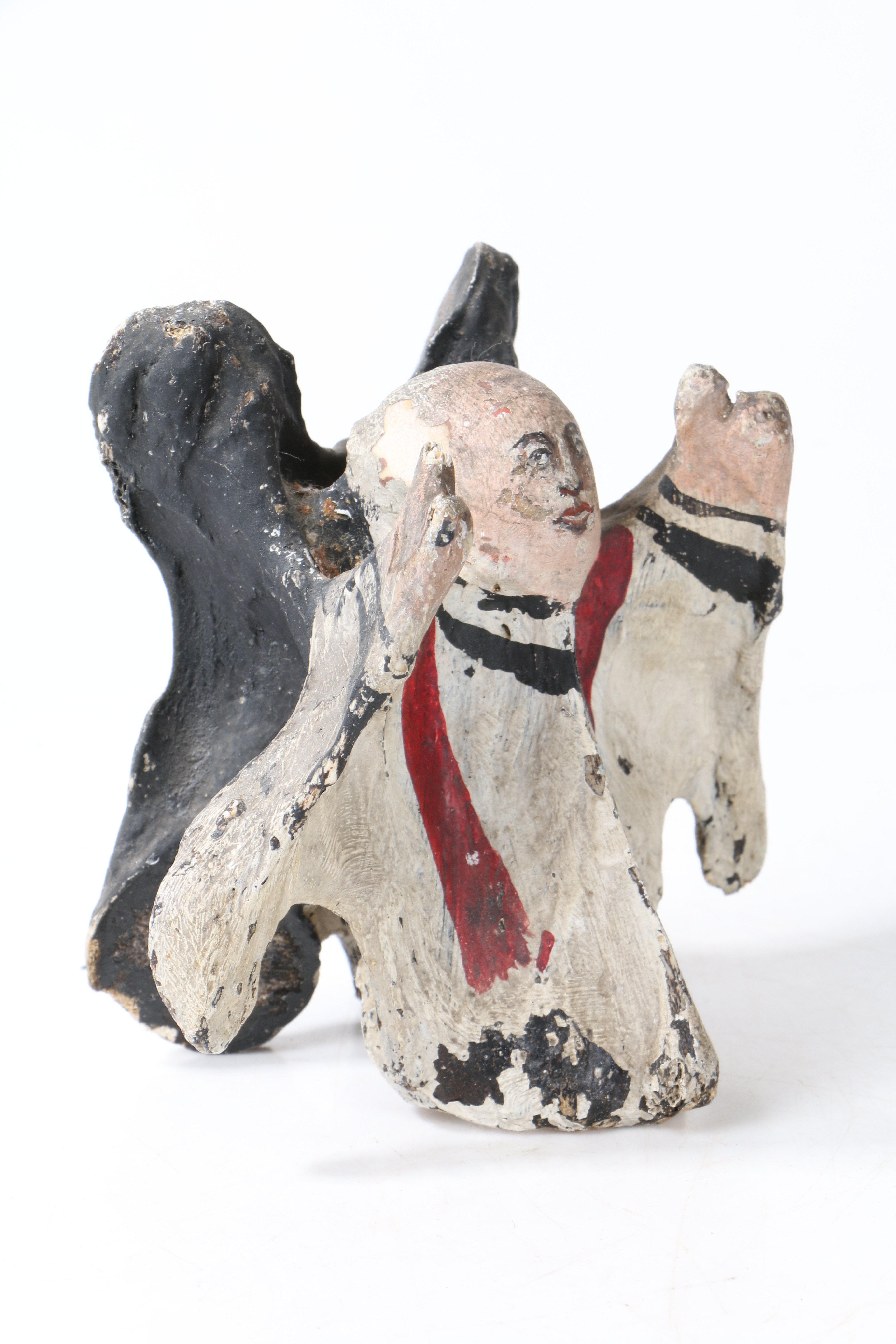 A UNUSUAL 19TH CENTURY PAINTED WHALE VERTEBRAE IN THE FORM OF JOHN WESLEY. - Image 6 of 7