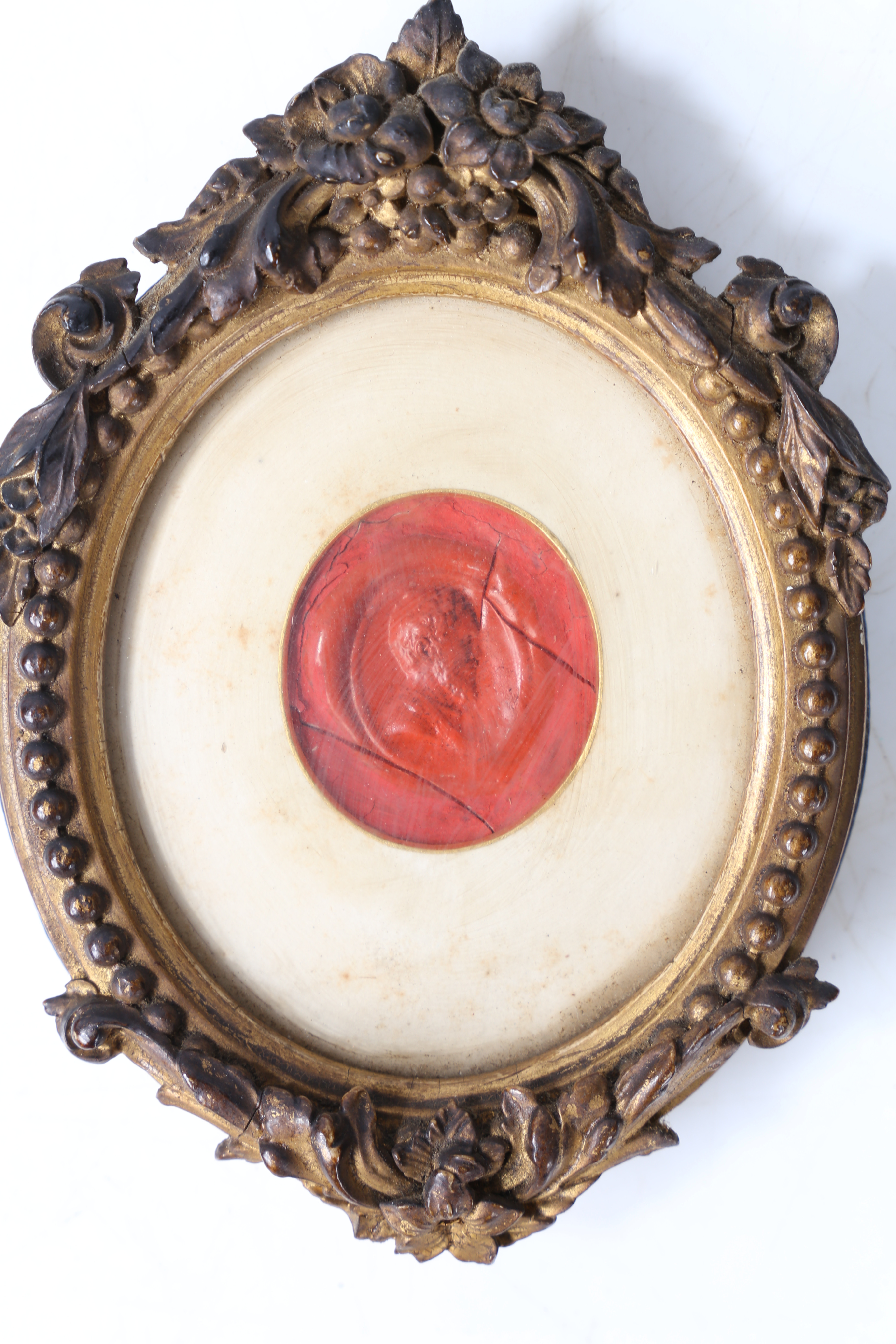 AN INTERESTING 19TH CENTURY RED WAX SEAL IMPRESSING OF MICHAEL ANGELO. - Image 3 of 3