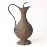 A 19TH CENTURY PERSIAN COPPER EWER.