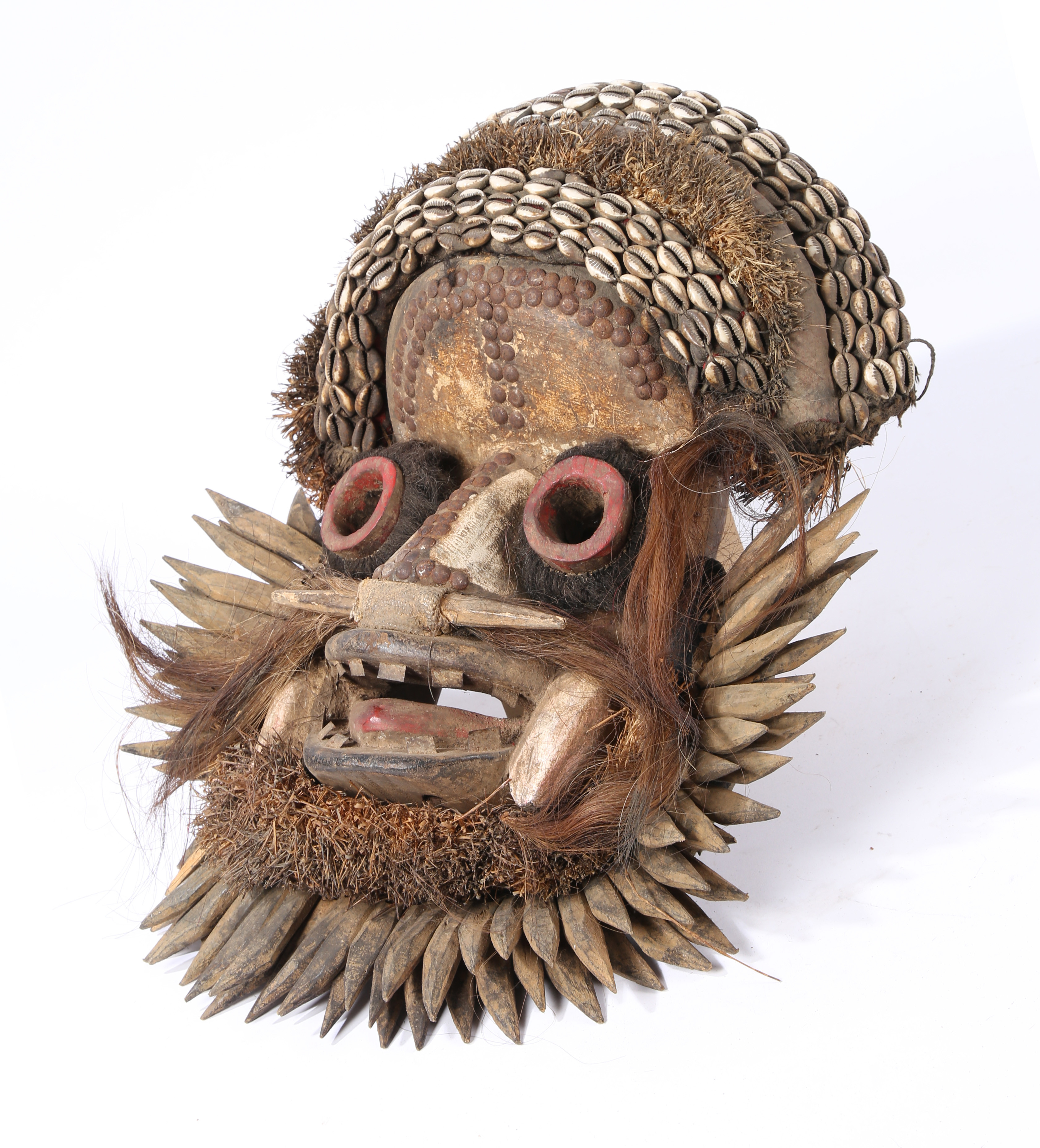 A DAN GUERE WARRIOR MASK, IVORY COAST/COTE D'IVOIRE. - Image 7 of 11