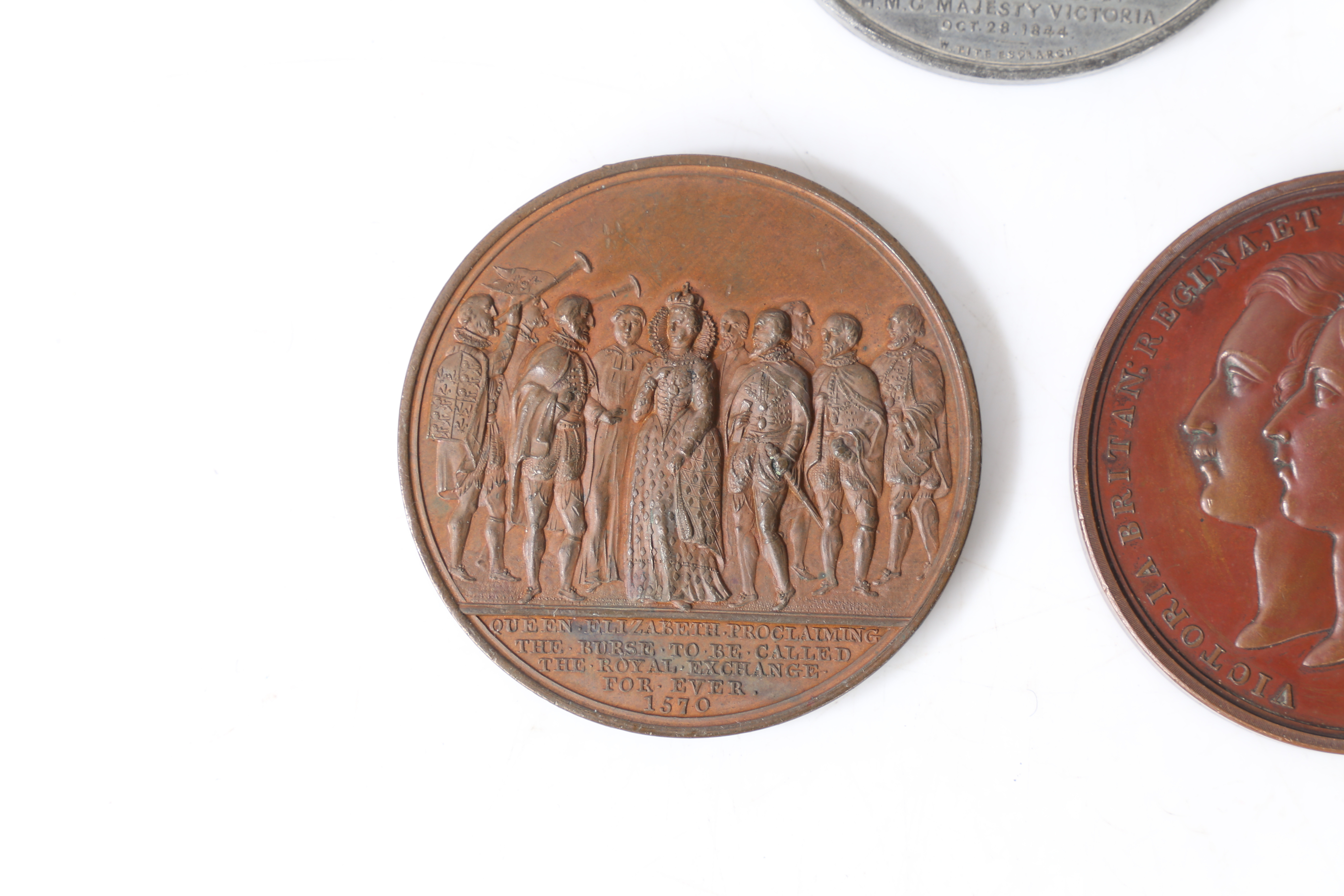 FIVE 19TH CENTURY ROYAL EXCHANGE MEDALLIONS. - Image 4 of 7