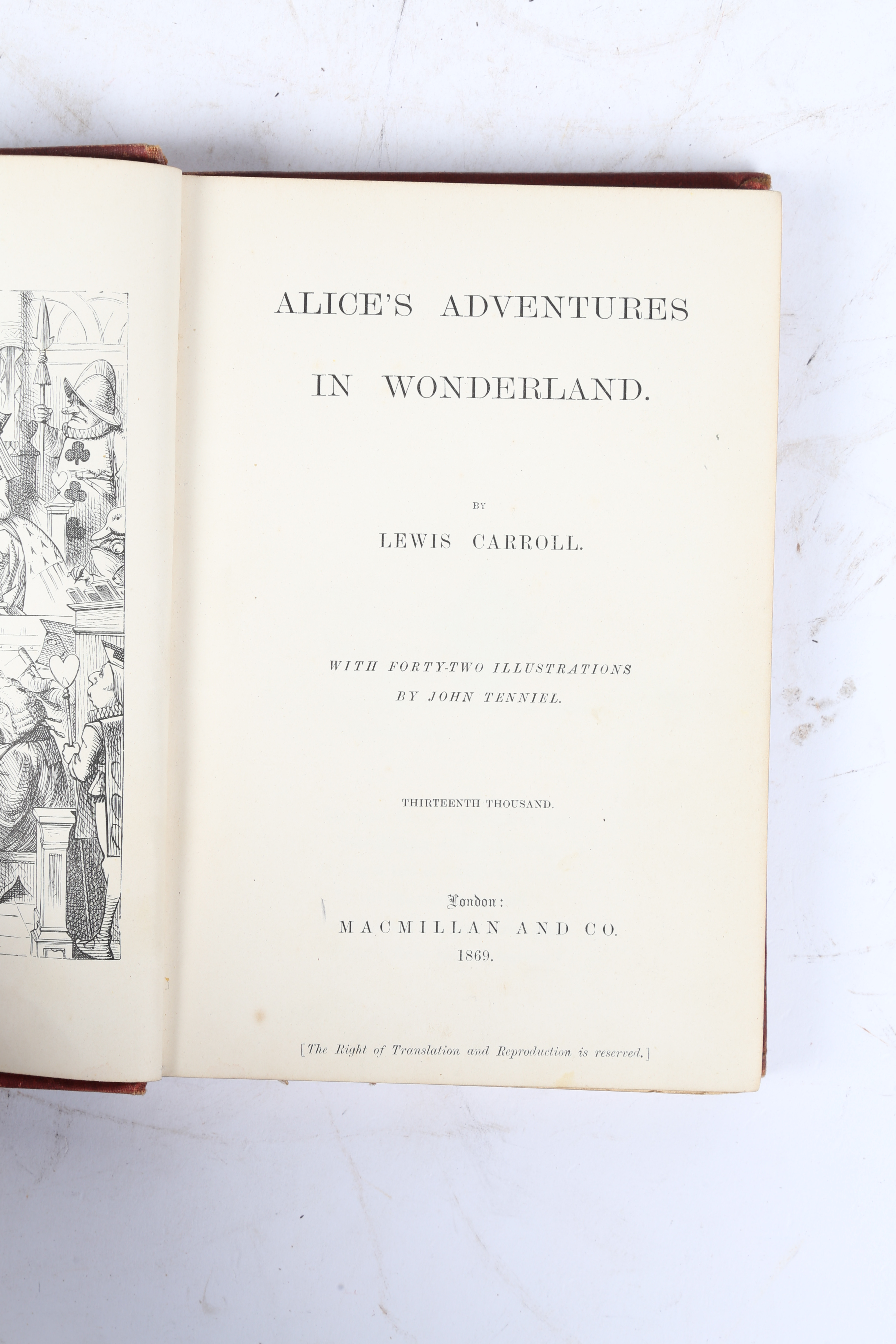 DODGSON (CHARLES LUTWIDGE) 'LEWIS CARROLL' "ALICE'S ADVENTURES IN WONDERLAND" 1ST EDITION 1869. - Bild 3 aus 6