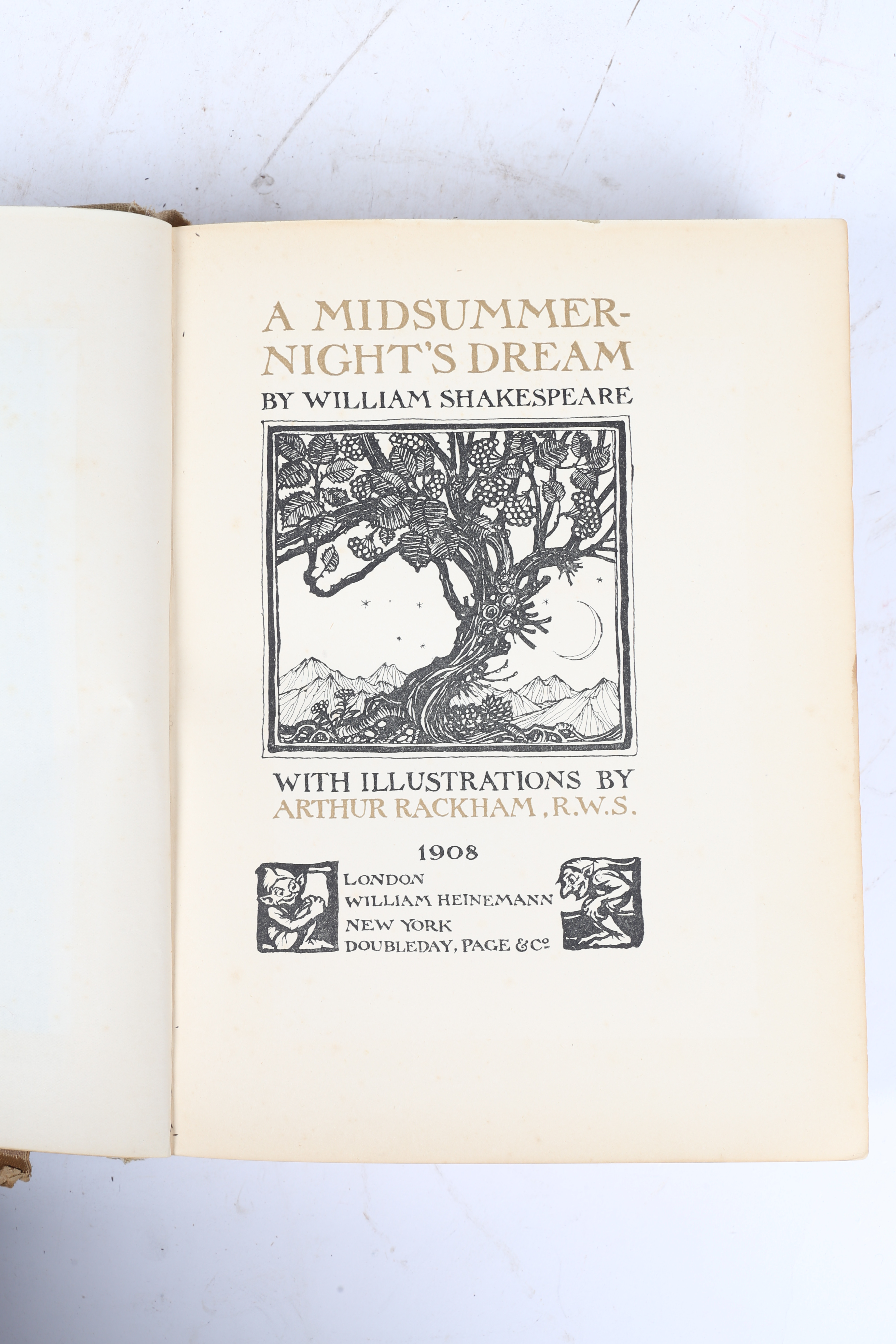 WILLIAM SHAKESPEARE "A MIDSUMMER NIGHTS DREAM" ILLUSTRATED BY ARTHUR RACKHAM 1908. - Image 5 of 8