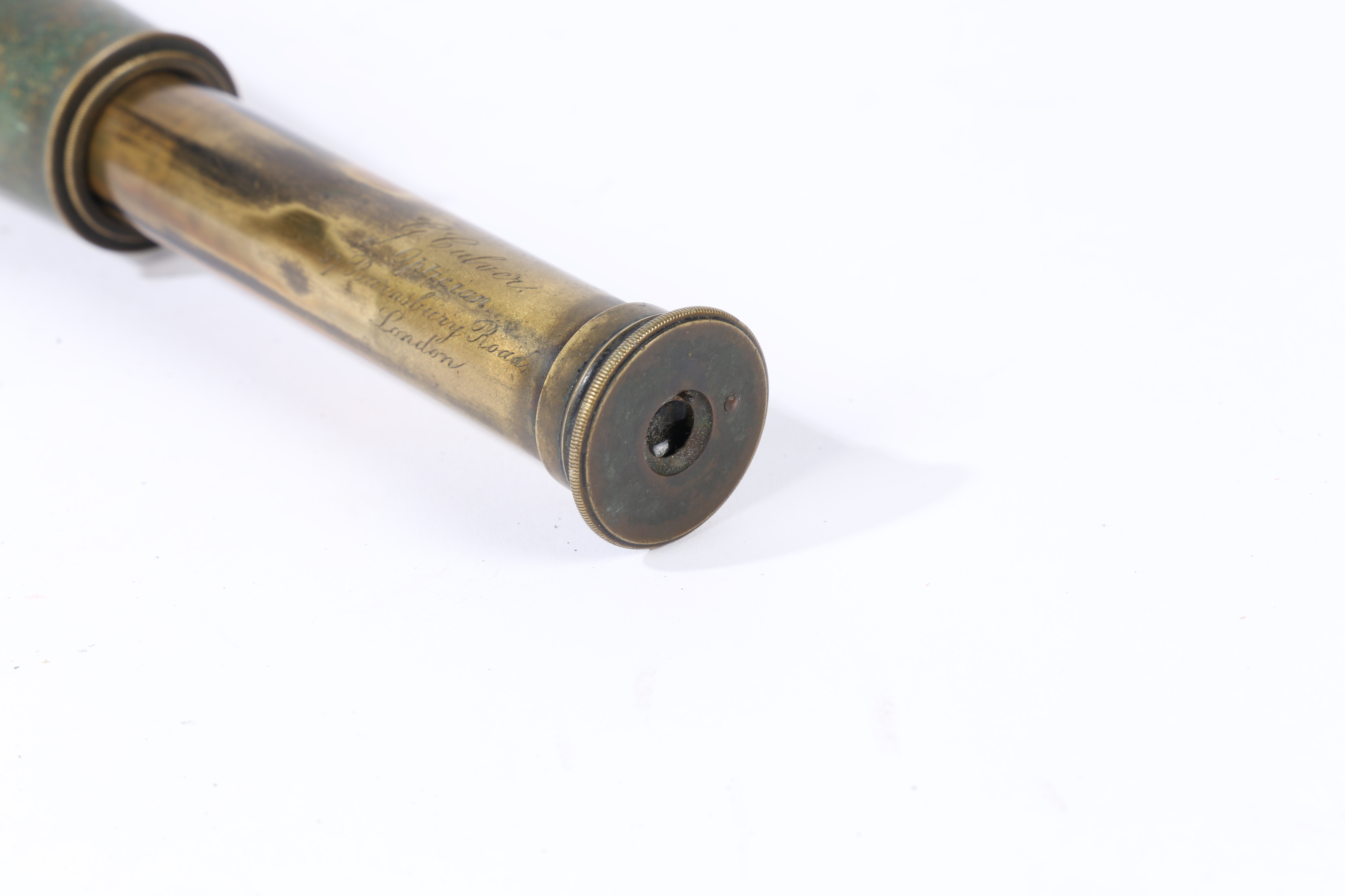 A VICTORIAN SINGLE DRAW TELESCOPE BY G. CULVER OPTICIAN OF LONDON. - Image 3 of 6