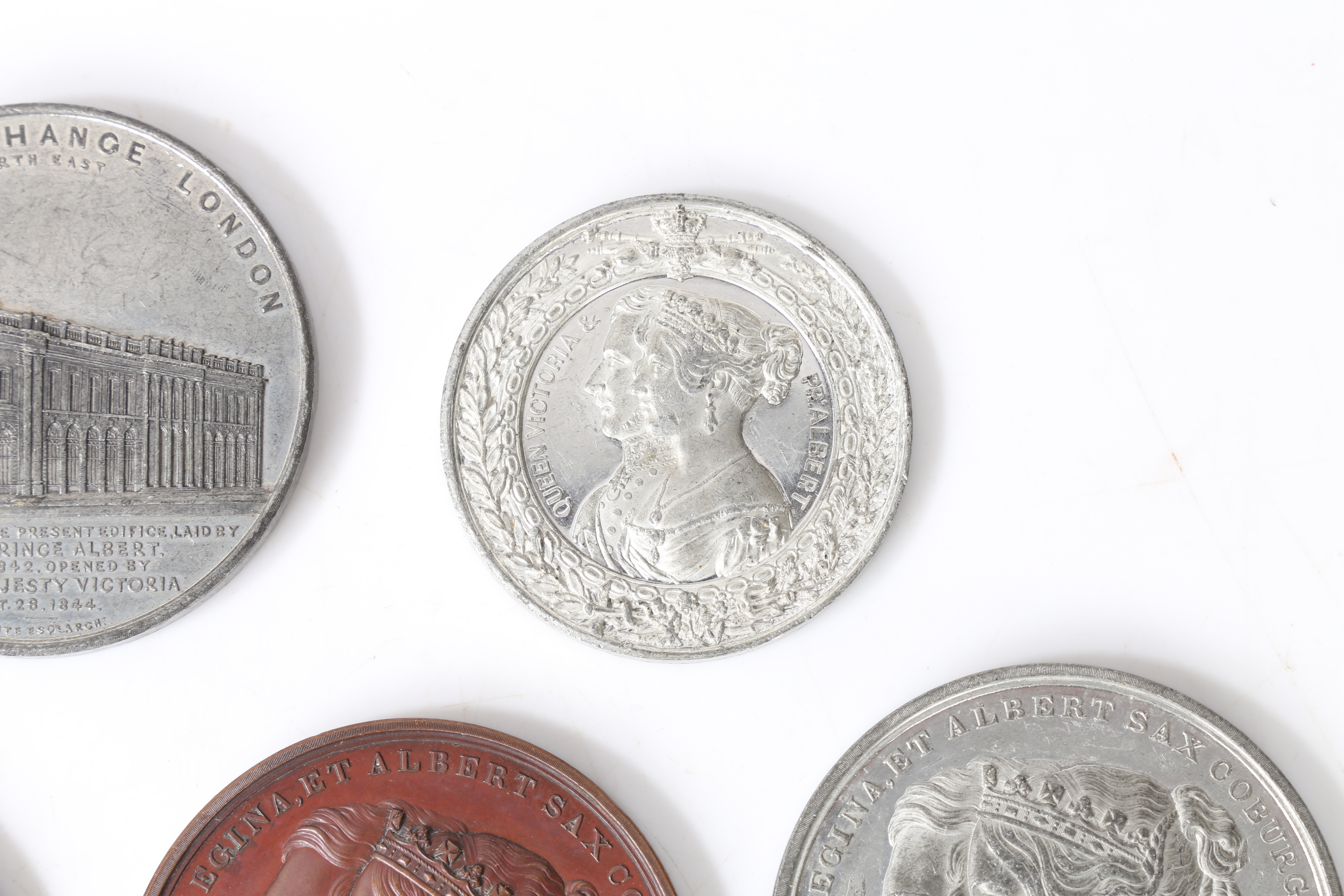 FIVE 19TH CENTURY ROYAL EXCHANGE MEDALLIONS. - Image 3 of 7