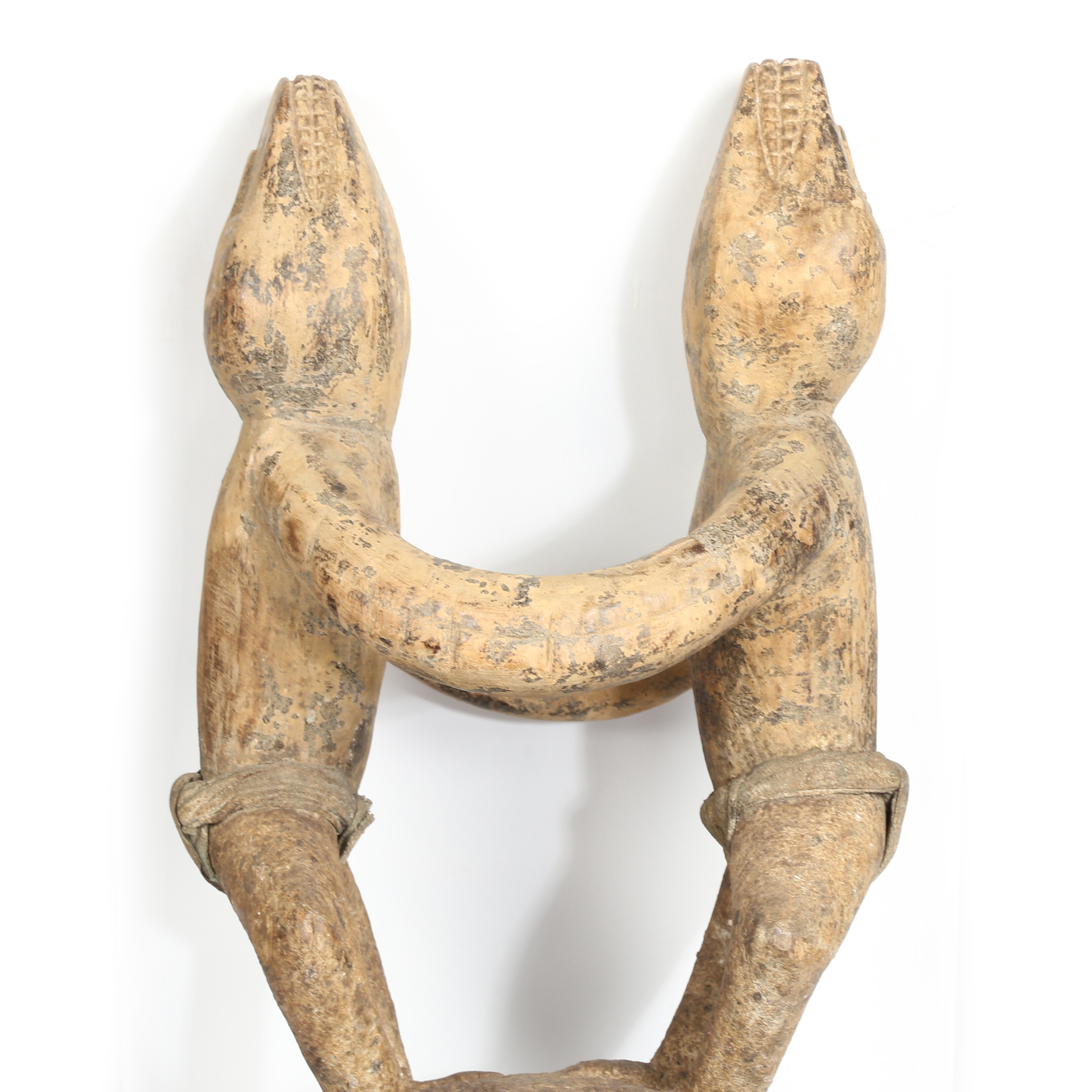 A LARGE BAULE ZOOMORPHIC MASK, IVORY COAST/COTE D'IVOIRE. - Image 3 of 7