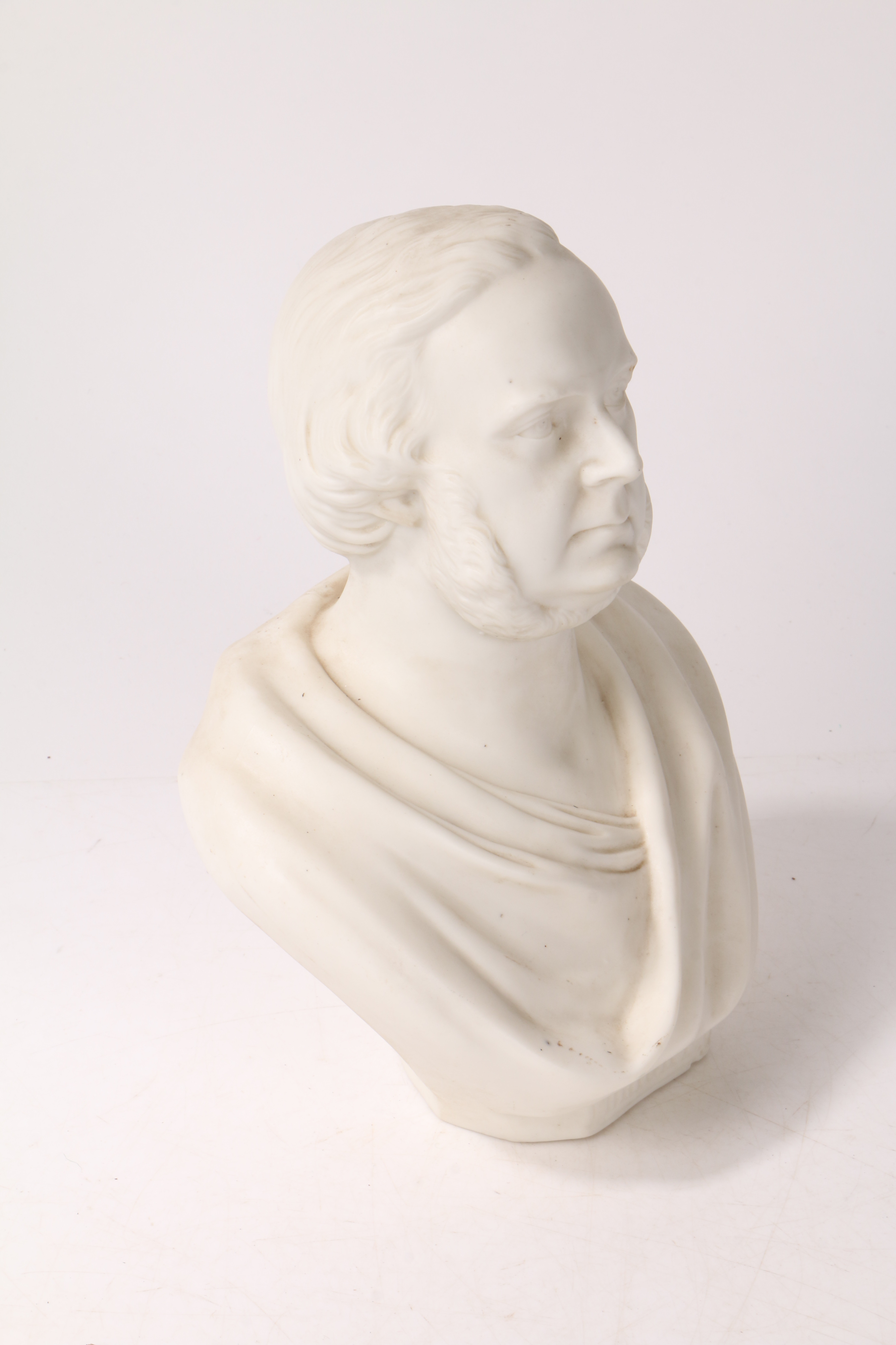 A 19TH CENTURY PARIAN WARE BUST OF JOHN BRIGHT. - Image 7 of 9