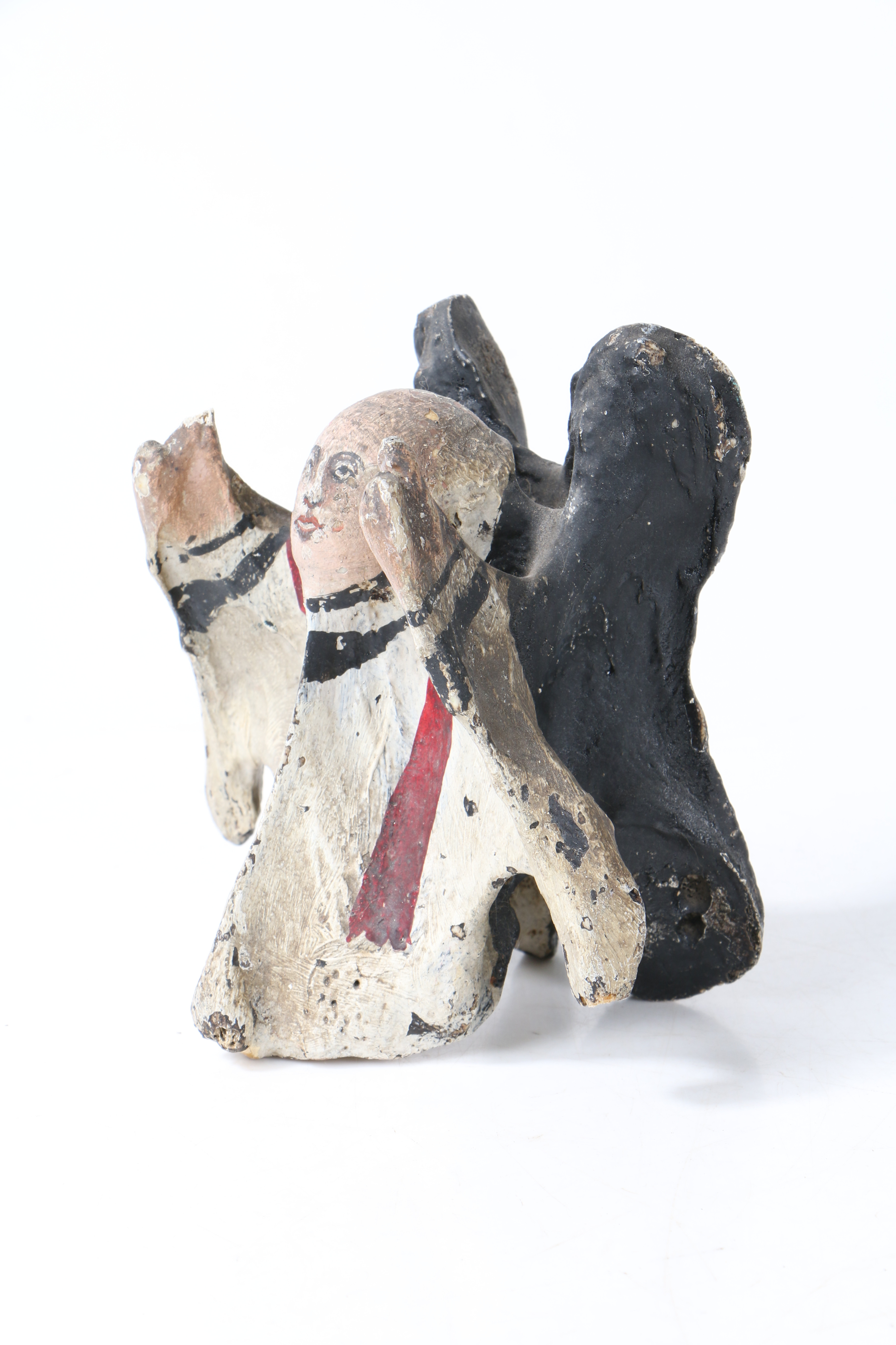 A UNUSUAL 19TH CENTURY PAINTED WHALE VERTEBRAE IN THE FORM OF JOHN WESLEY. - Image 4 of 7