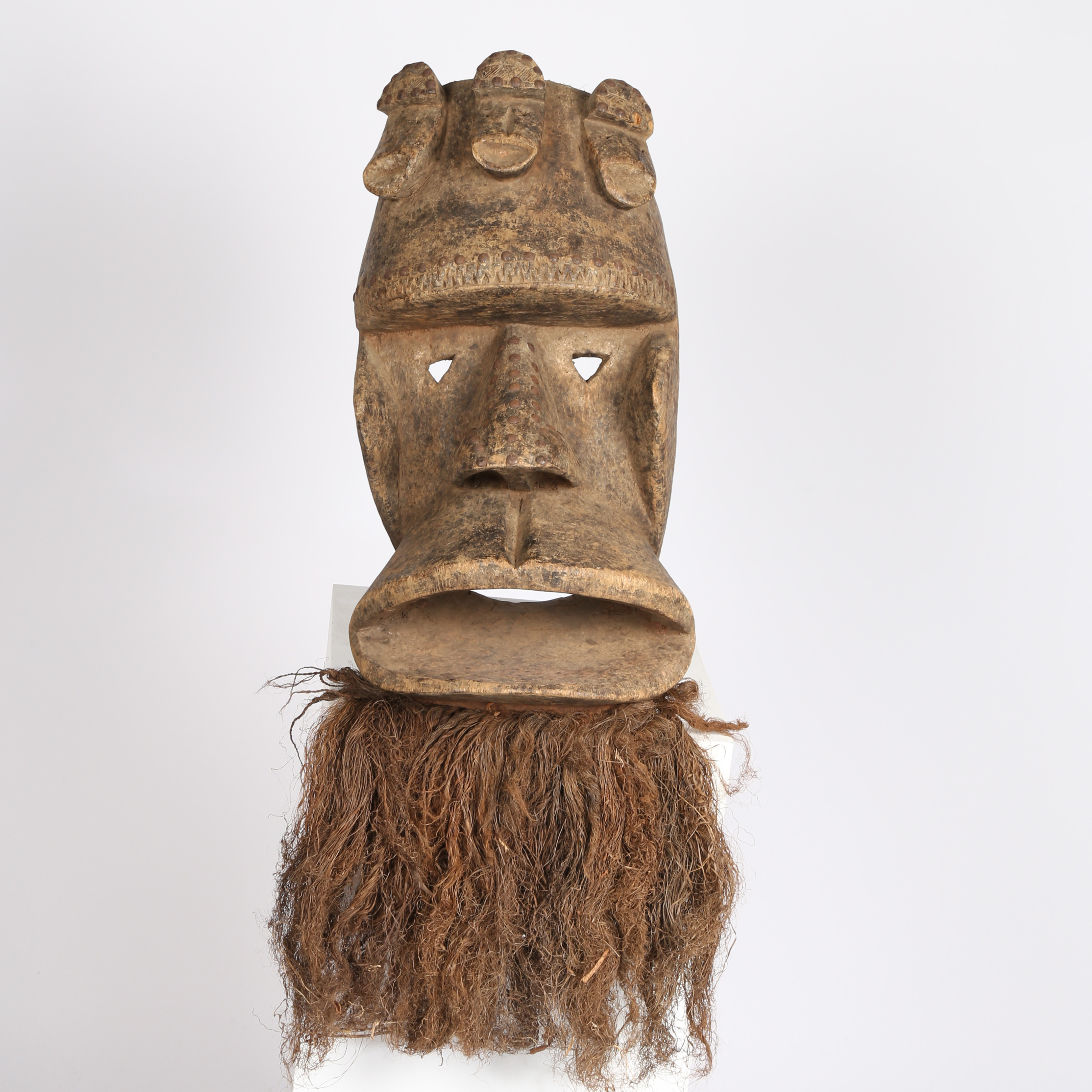 A EXTREMELY LARGE DAN KRAN MASK, LIBERIA.