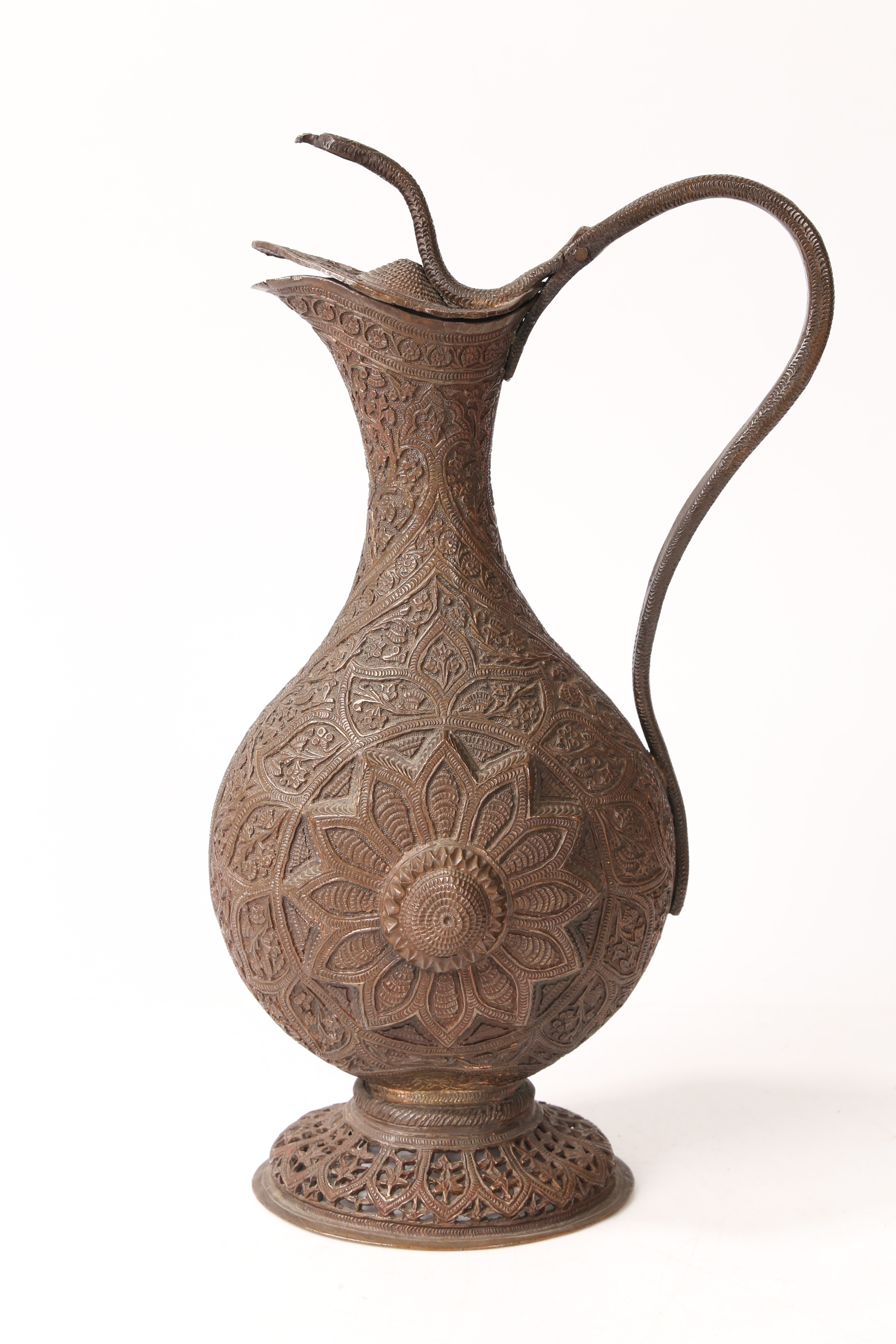 A 19TH CENTURY PERSIAN COPPER EWER. - Image 11 of 11