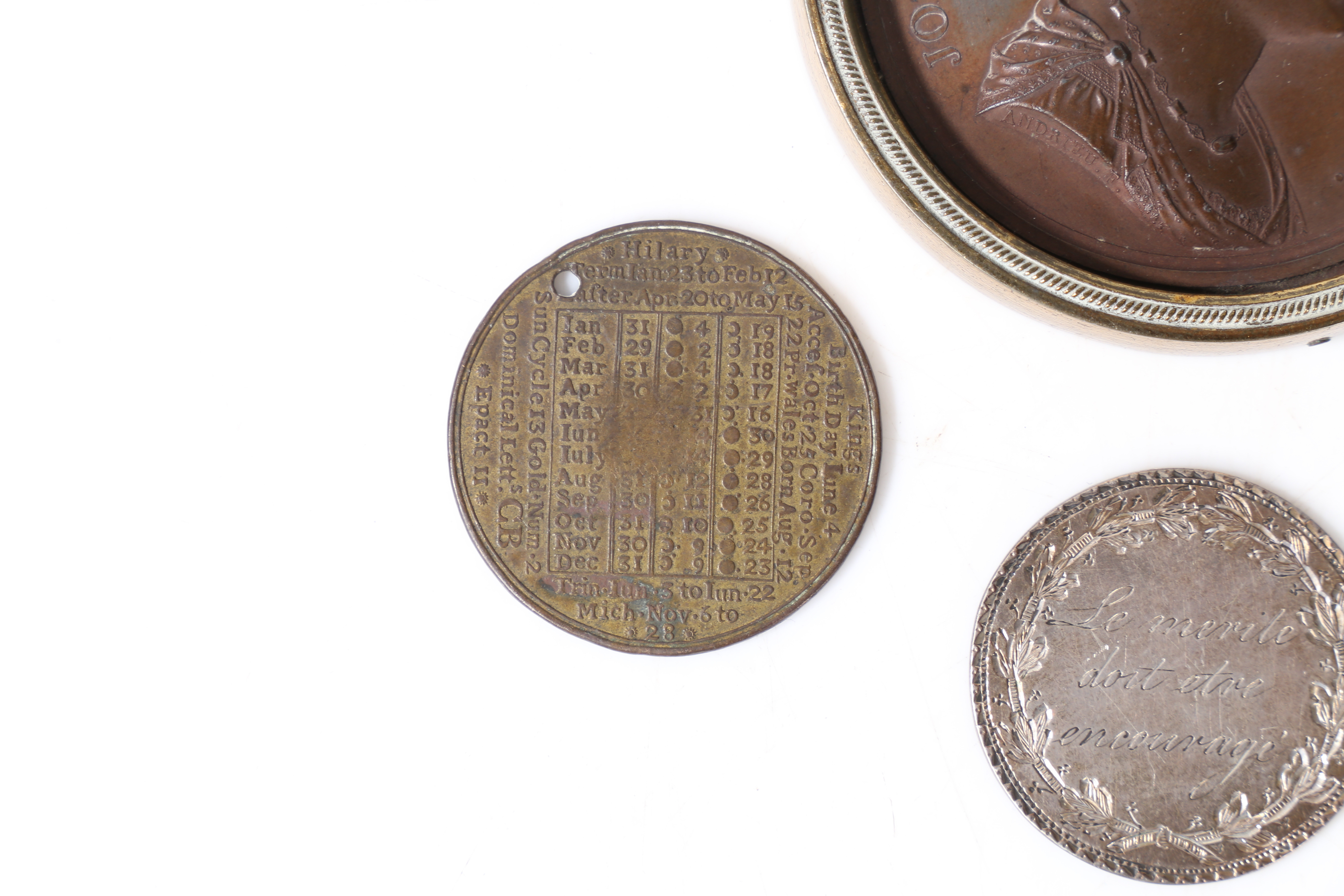 A COLLECTION 18TH CENTURY AND LATER TOKENS AND MEDALLIONS. - Image 6 of 9