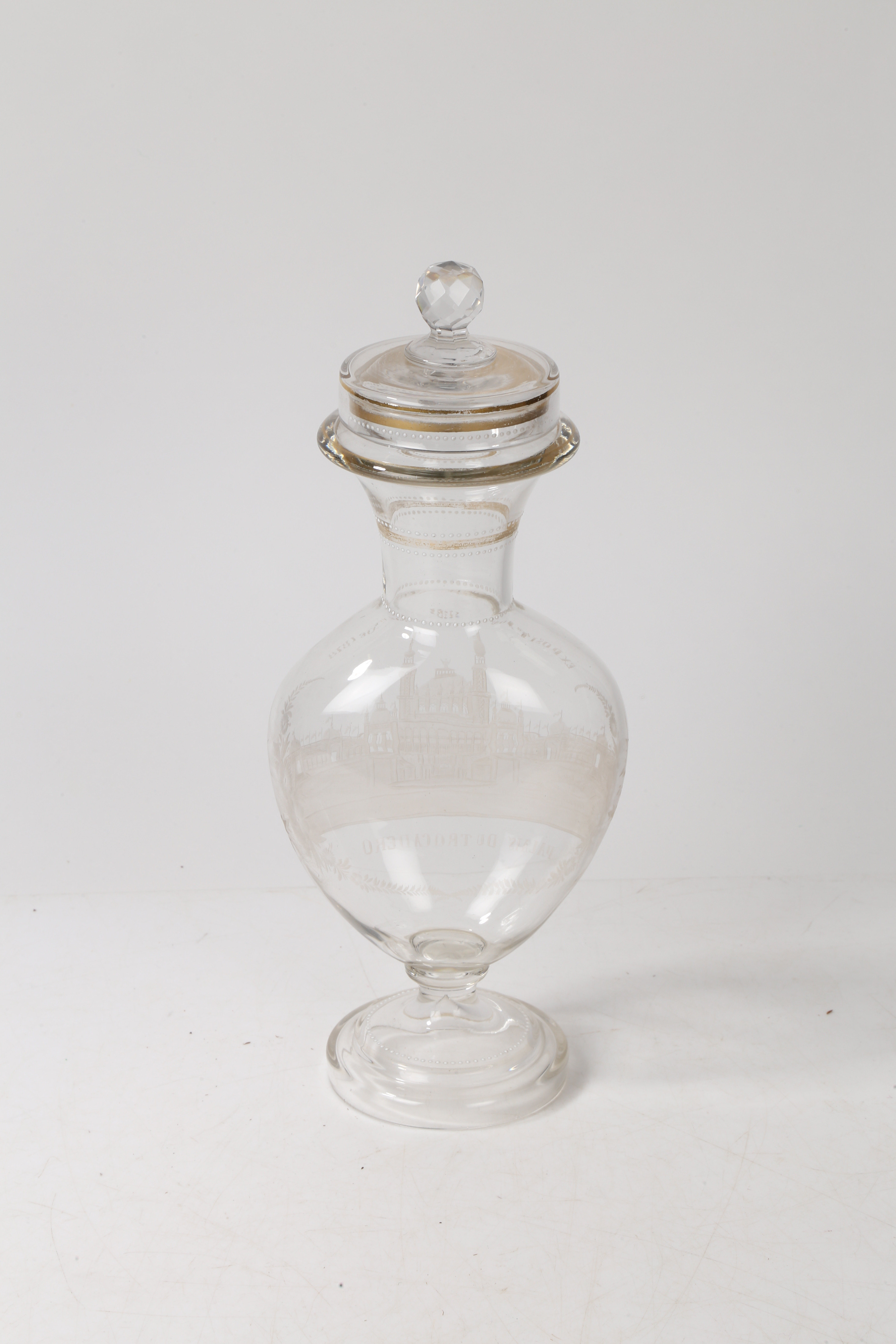 A 19TH CENTURY FRENCH COMMEMORATIVE GLASS BOTTLE. - Image 3 of 3
