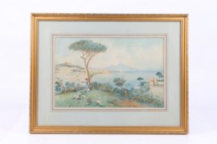 G MUSMERI? (ITALIAN 19TH CENTURY) "NAPOLI BAY".