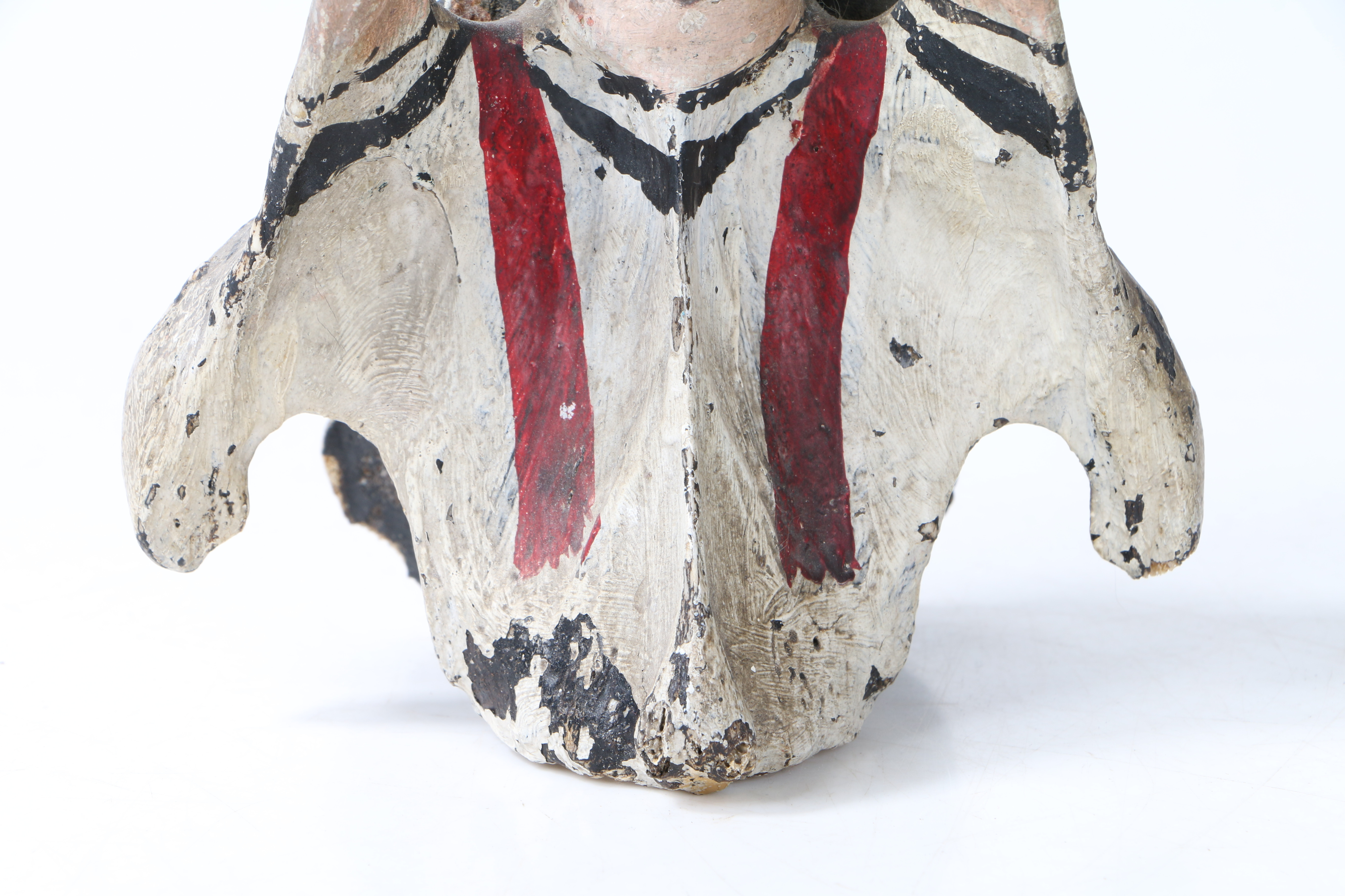 A UNUSUAL 19TH CENTURY PAINTED WHALE VERTEBRAE IN THE FORM OF JOHN WESLEY. - Image 3 of 7