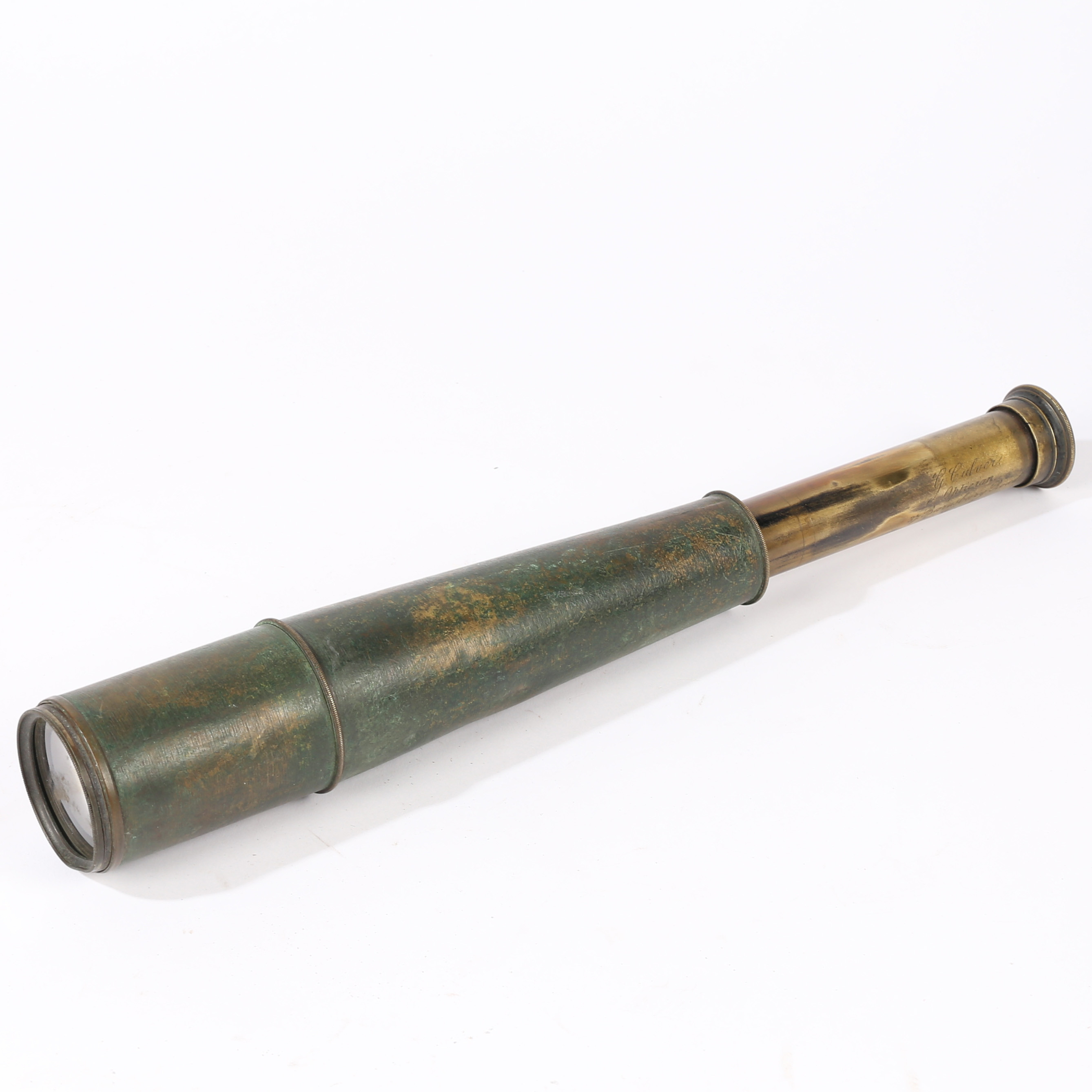 A VICTORIAN SINGLE DRAW TELESCOPE BY G. CULVER OPTICIAN OF LONDON. - Image 2 of 6