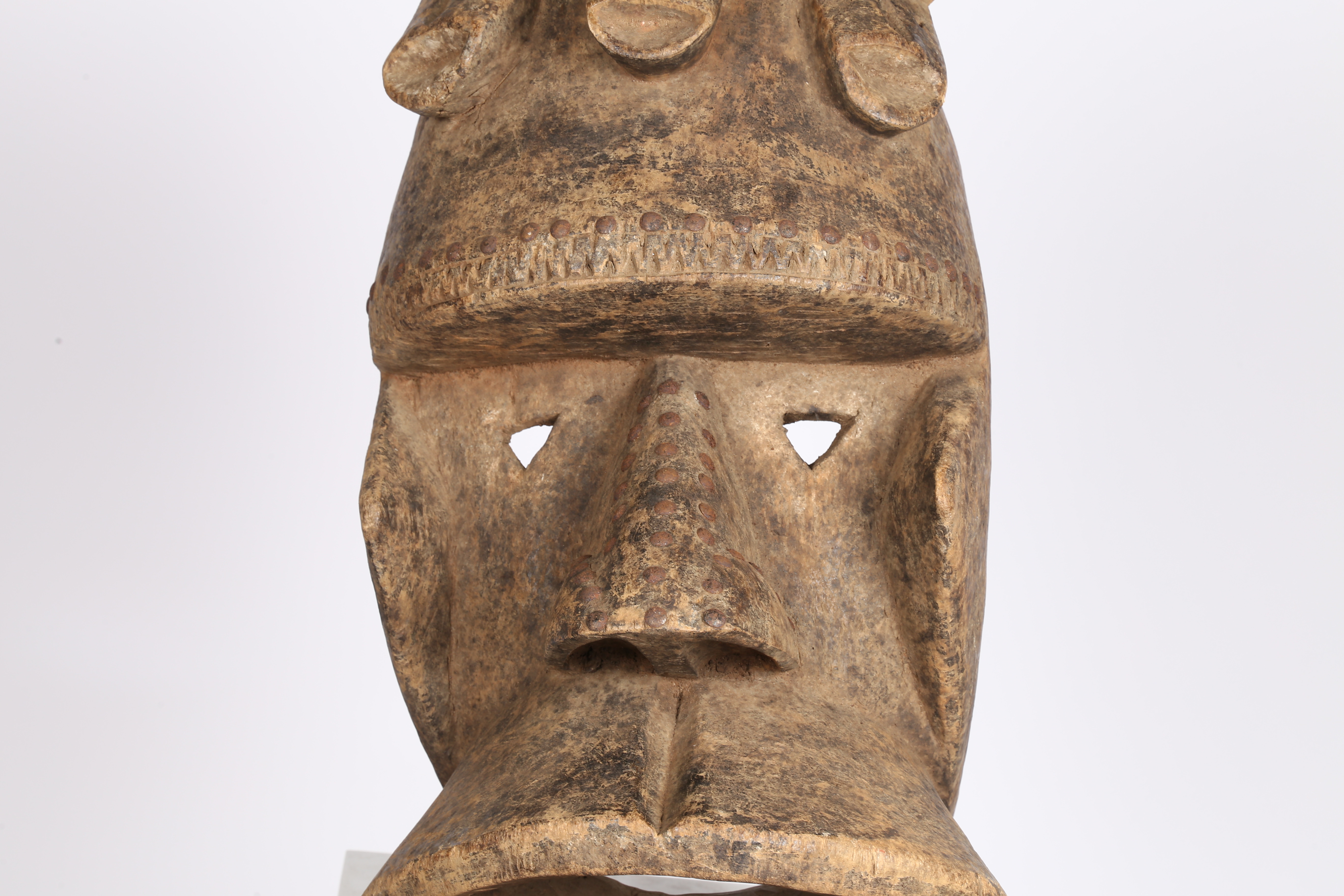 A EXTREMELY LARGE DAN KRAN MASK, LIBERIA. - Image 4 of 7