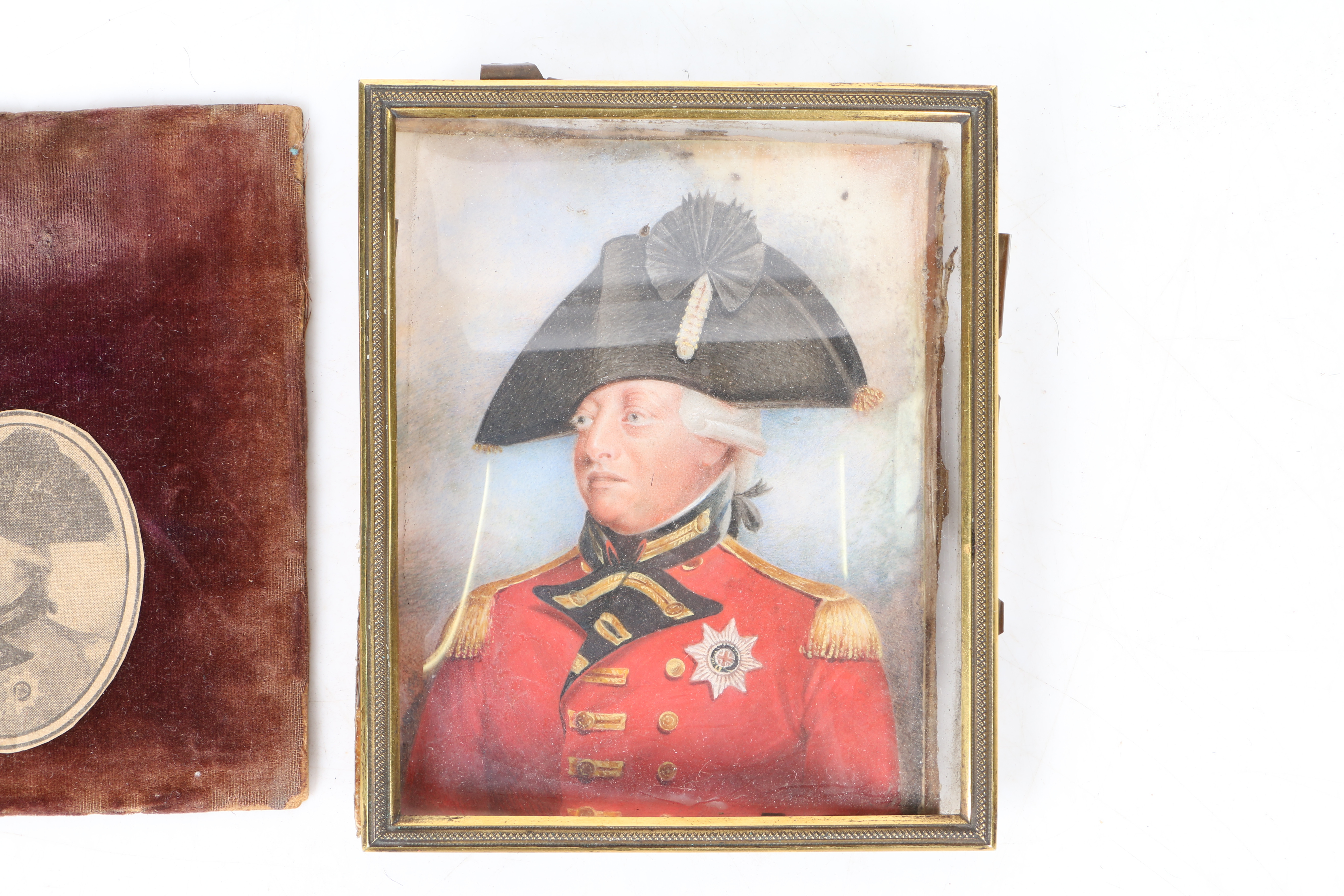 A GEORGE III PORTRAIT MINIATURE BY WILLIAM HOPKINS. - Image 2 of 4