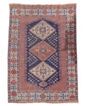 AN AFSHAR RUG, SOUTH EAST PERSIA CIRCA 1900.