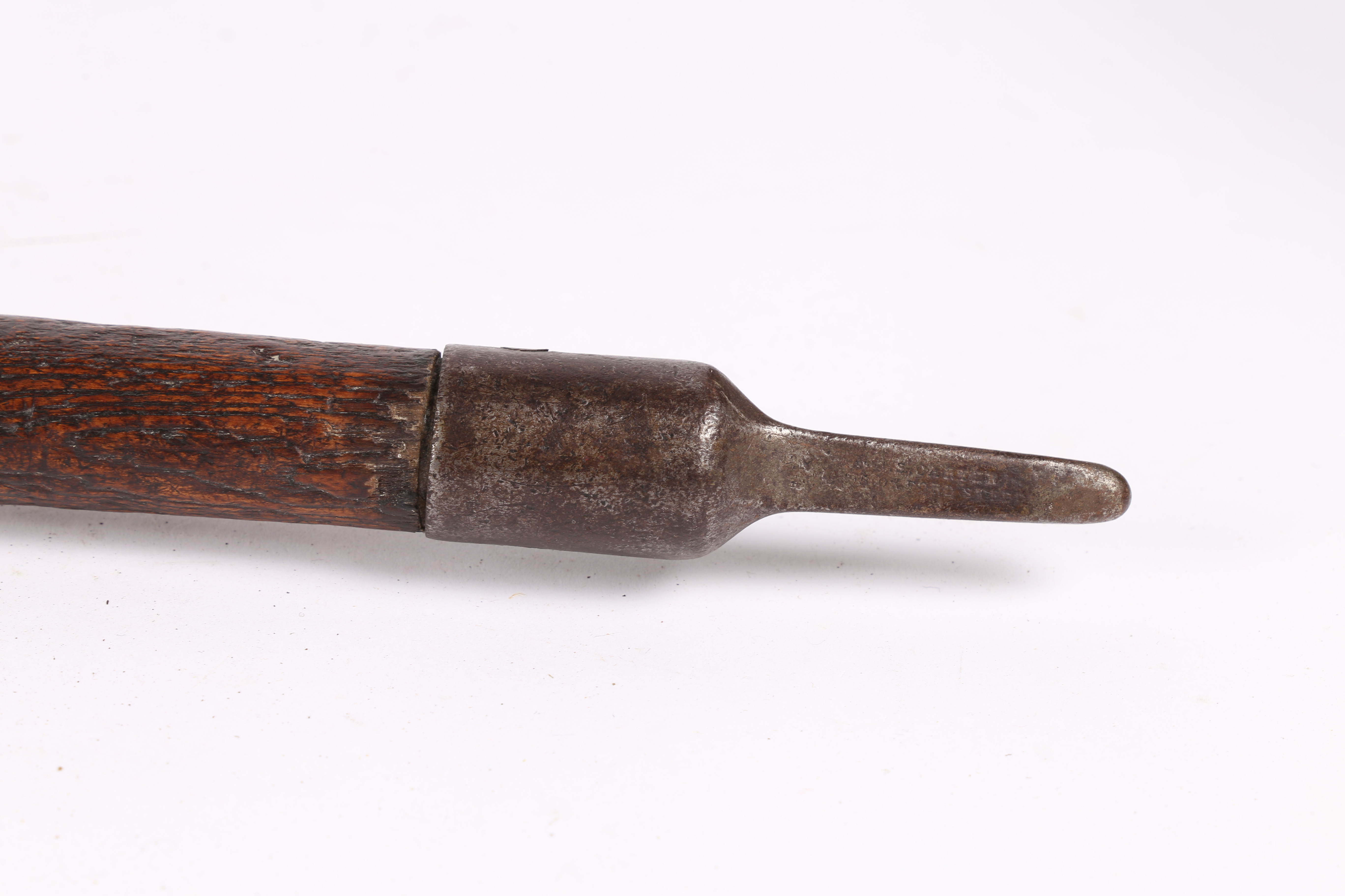 A 19TH CENTURY BRITISH MOUNTAINEERS ICE PICK AXE. - Image 4 of 7