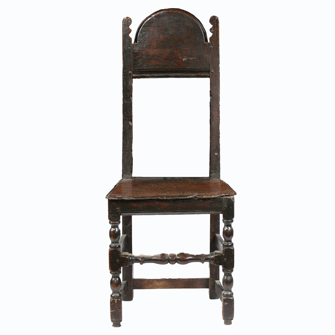 A CHARLES II SLENDER OAK BACKSTOOL, YORKSHIRE, CIRCA 1670. - Image 2 of 3