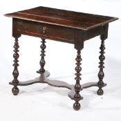 A WILLIAM AND MARY OAK SIDE TABLE , CIRCA 1690.