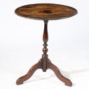 AN EARLY 18TH CENTURY ASH AND FRUITWOOD TRIPOD TABLE, ENGLISH, CIRCA 1700-20.