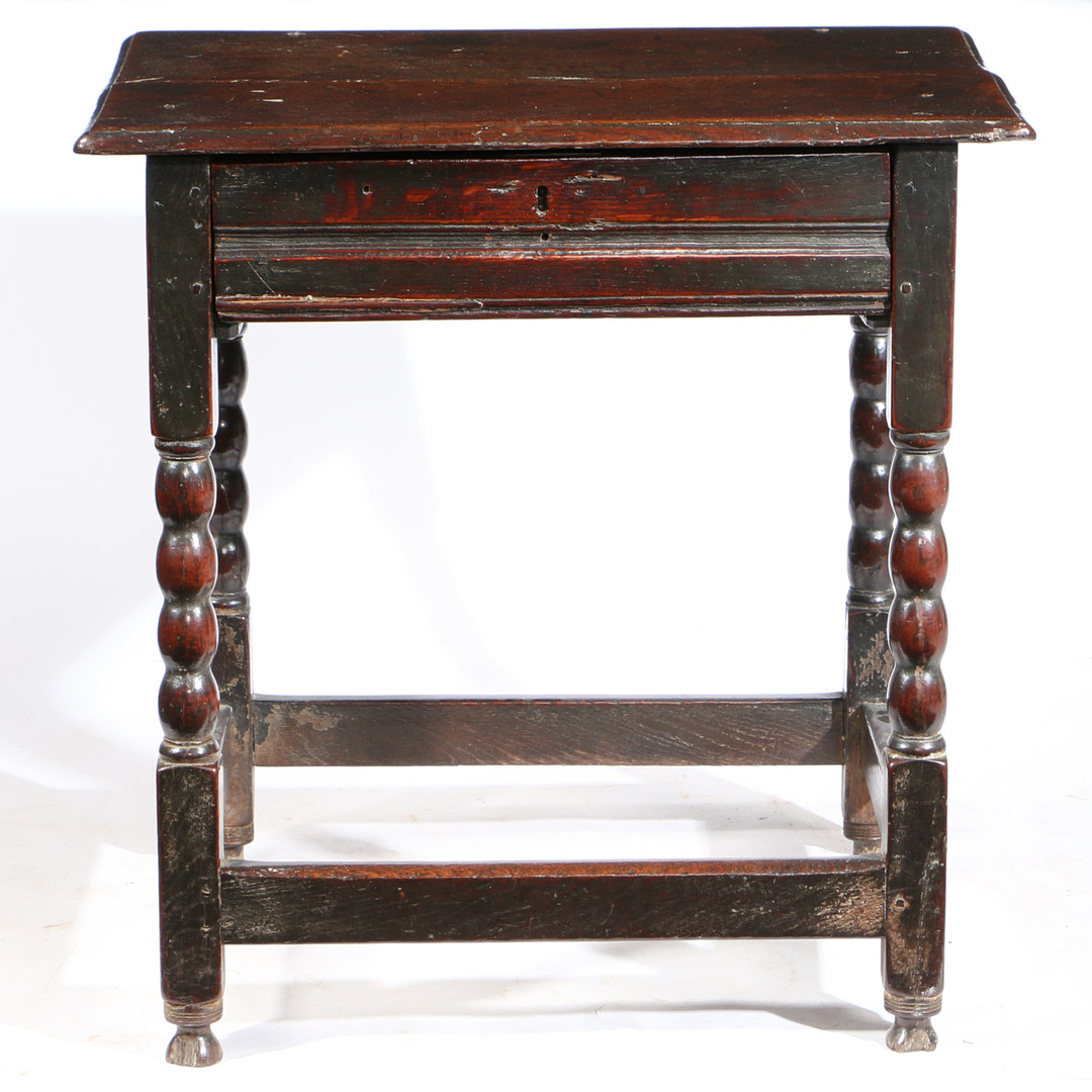 A SMALL CHARLES II OAK SIDE TABLE, CIRCA 1680. - Image 2 of 2