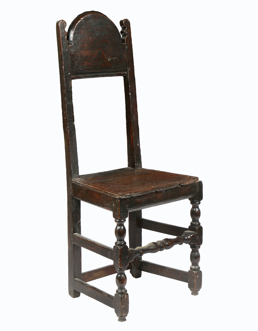 A CHARLES II SLENDER OAK BACKSTOOL, YORKSHIRE, CIRCA 1670. - Image 3 of 3