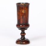 A GEORGE III WELL-PATINATED ASH SLENDER FOOTED SPILL VASE, CIRCA 1790.