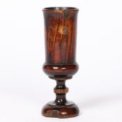 A GEORGE III WELL-PATINATED ASH SLENDER FOOTED SPILL VASE, CIRCA 1790.