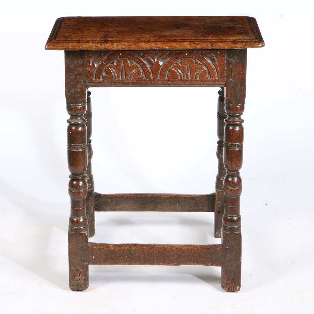 A CHARLES I OAK JOINT STOOL, CIRCA 1640. - Image 3 of 3