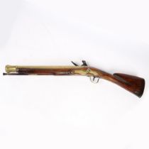 A FINE EARLY 19TH CENTURY FLINTLOCK BLUNDERBUSS, SIGNED BUCKMASTER, ENGLISH.