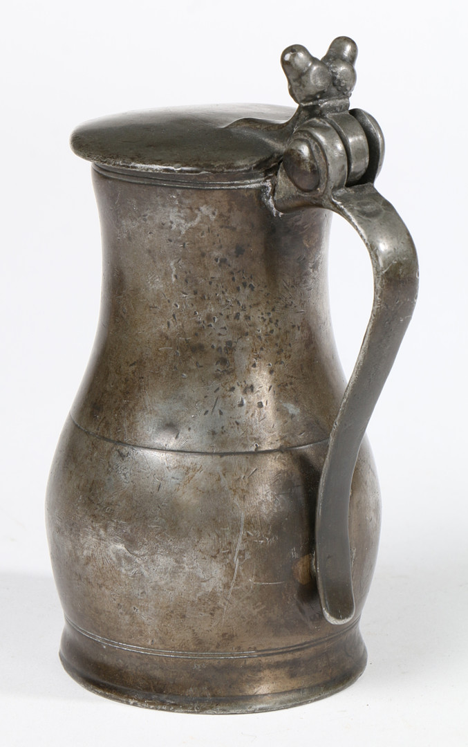A GEORGE III PEWTER HALF-PINT JERSEY MEASURE, CIRCA 1780. - Image 2 of 3