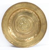 A MID-16TH CENTURY BRASS ALMS DISH, NUREMBERG, CIRCA 1550.