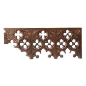 A SECTION OF 15TH CENTURY OAK TRACERY, ENGLISH, CIRCA 1450.