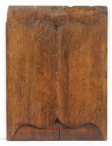 A HENRY VII/VIII OAK PARCHEMIN PANEL, CIRCA 1500-20.