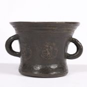 A DOCUMENTED CHARLES II BRONZE MORTAR, UNIDENTIFIED LONDON FOUNDRY, CIRCA 1660.