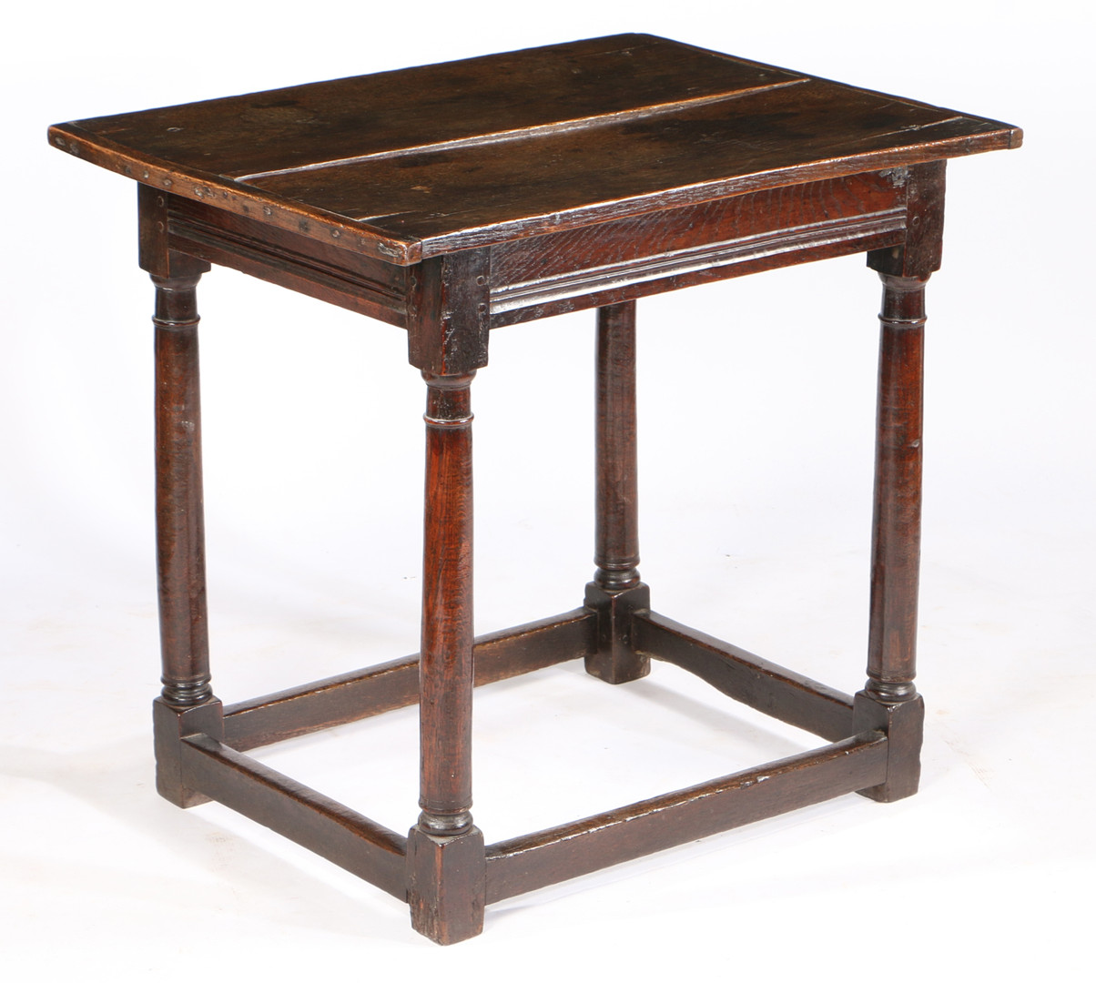 A CHARLES I OAK CENTRE TABLE, CIRCA 1640.