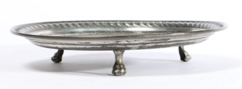 AN 18TH CENTURY PEWTER TAZZA, DUTCH, CIRCA 1710.